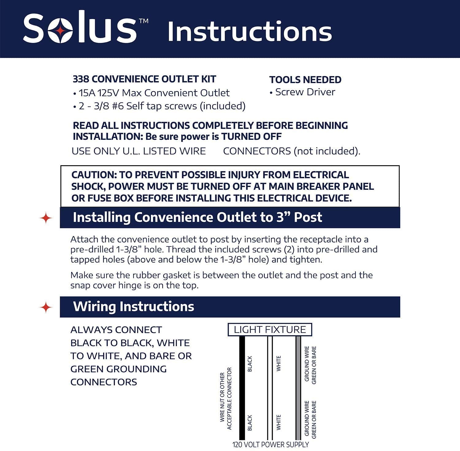 Solus SCO-338Z Outdoor Electrical Outlet, Weather Resistant, Energy Saving, Bronze, Pack of 1