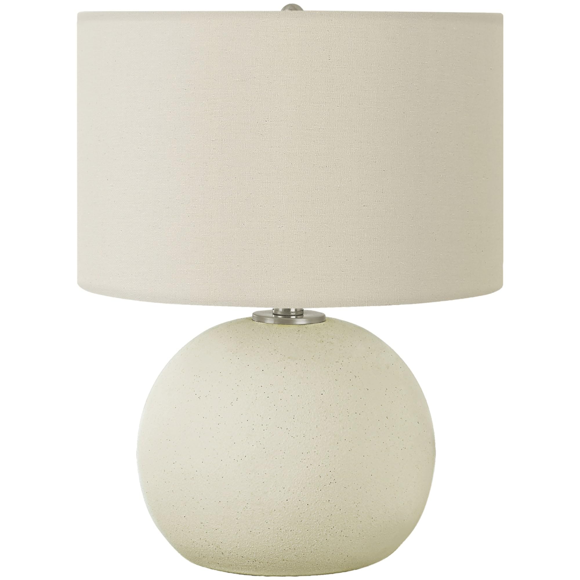 Monarch Specialties I 9630 Lightingtable Lamp, Ivory/Cream Shade, Cream Ceramic, Contemporary