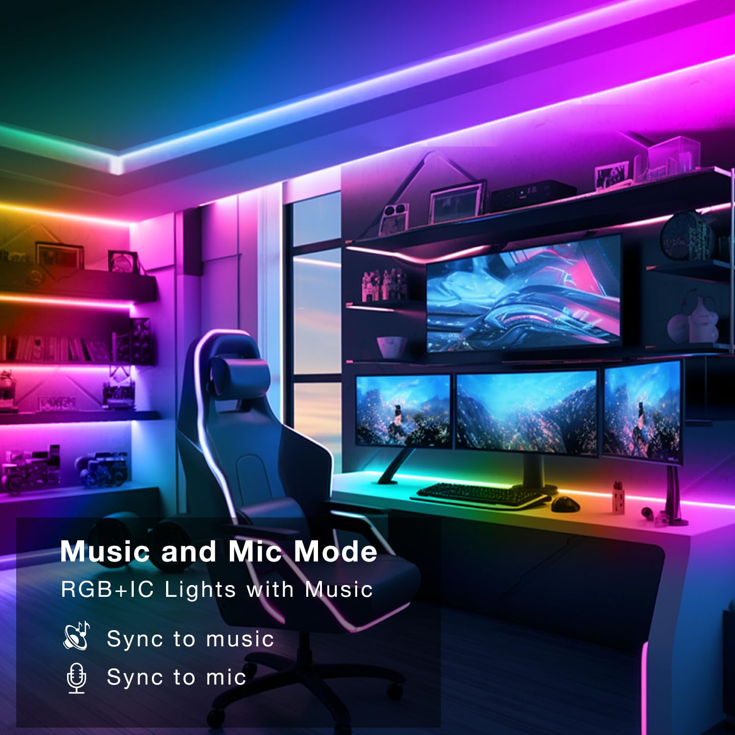 DAYBETTER RGB LED Strip Lights, 16.4FT, Bluetooth APP & Remote Control, Multicolor, Model TC80115020H-V2