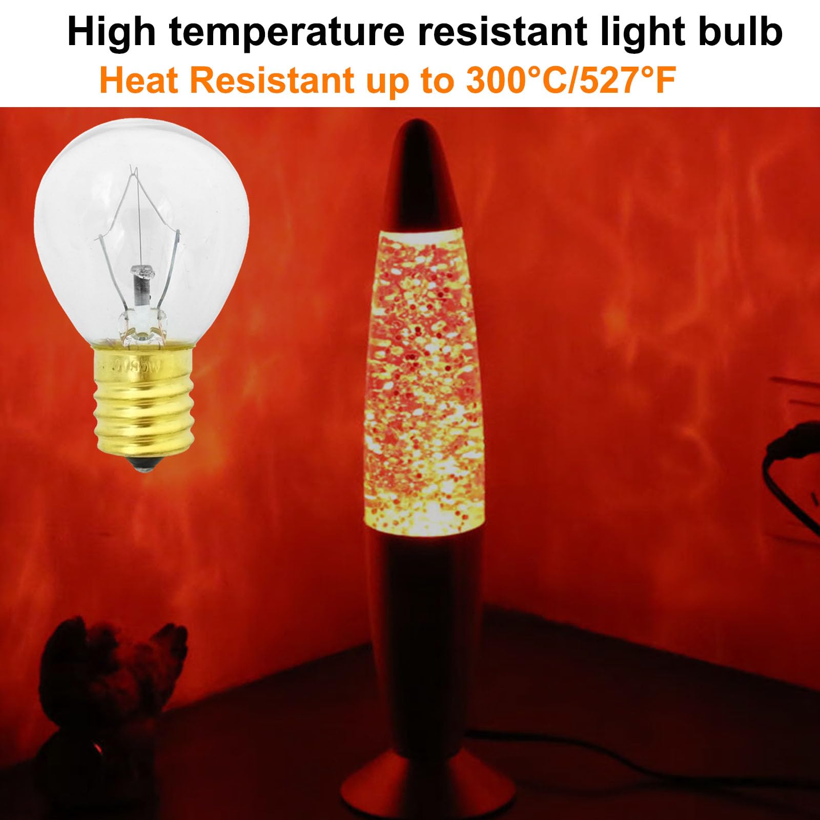 Lava Lamp Bulb 6 Pack 30W E17 Base Lava Lamp Light Bulb,S11 Replacement Bulbs For Lava Lamps And Glitter Lamps,120 Volt,Dimmable