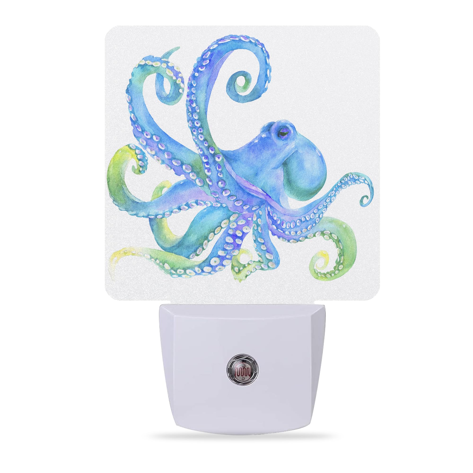 Meikosks Night Lights Plug into Wall Blue Octopus Night Lights Dusk to Dawn Sensor Led Lamp for Women Men,Led Lights for Stairwa