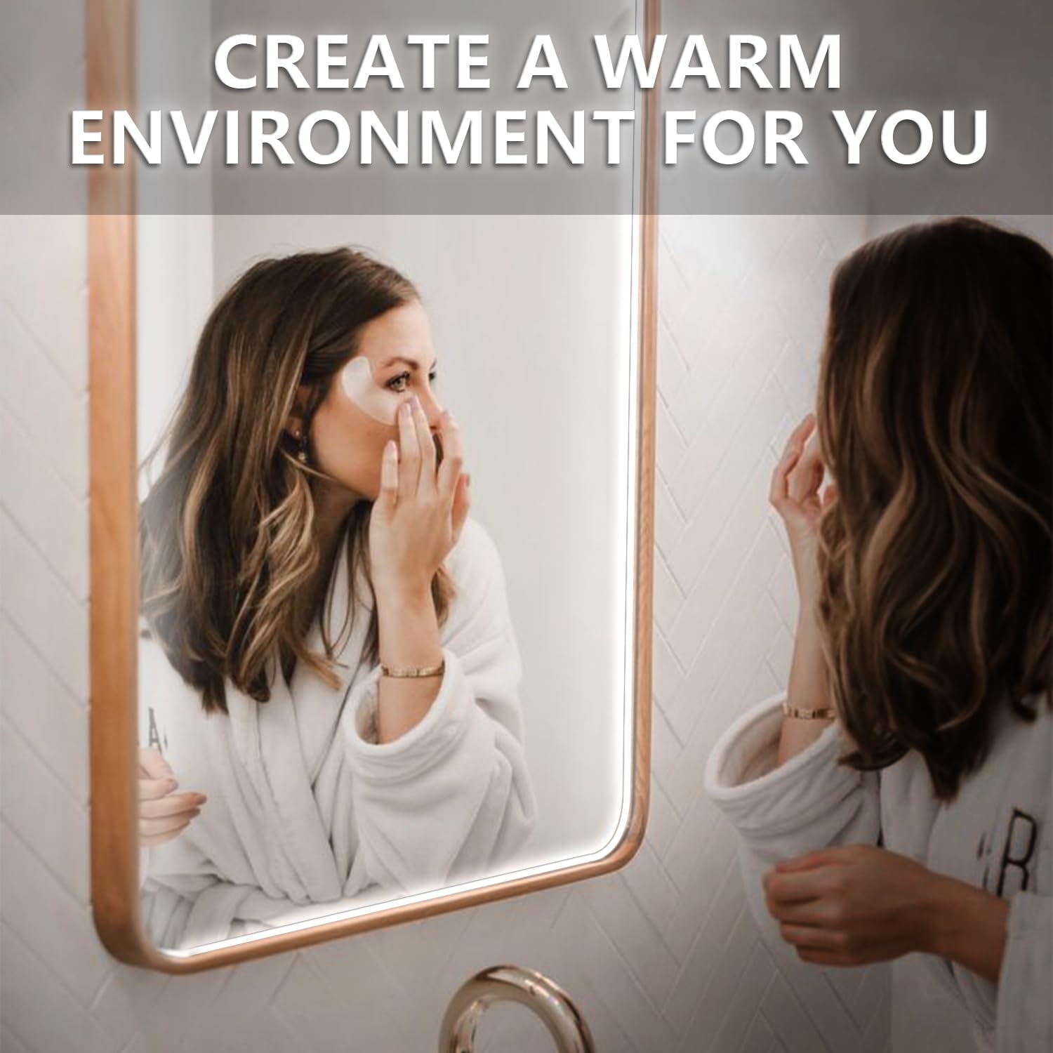 ollrieu Hollywood Style Vanity Mirror Lights, 10ft Dimmable LED Strip for Makeup Vanity & Bathroom, Ultra Bright White