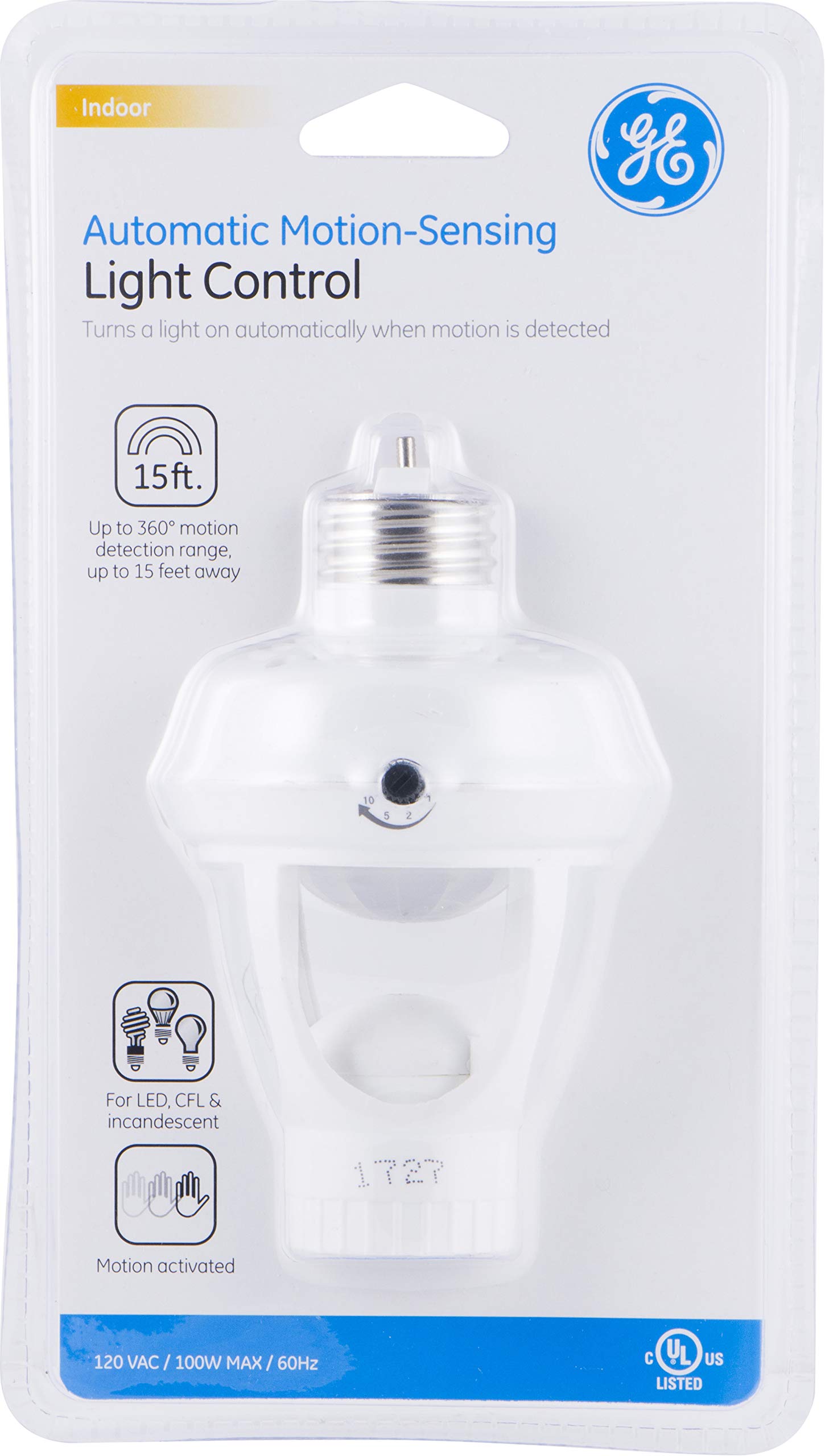 GE 10458 Indoor 360deg Motion-Sensing Light Control