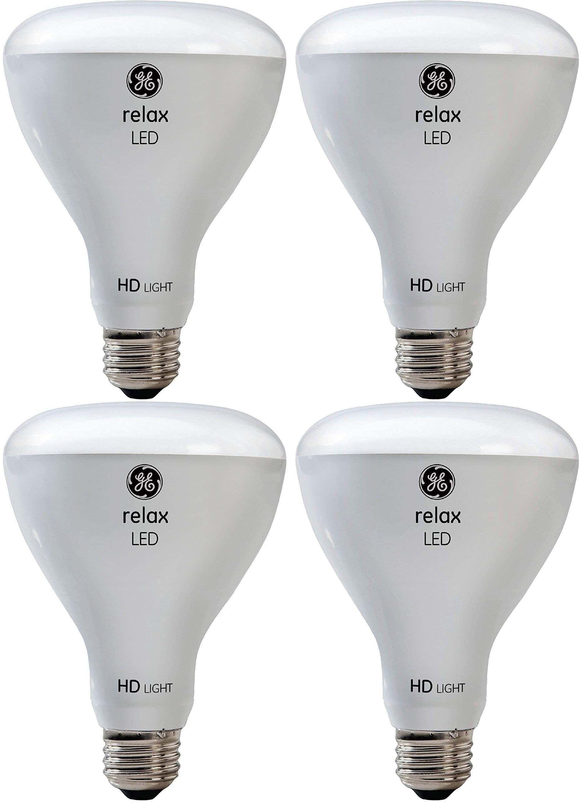 Ge Lighting Relax Led Indoor Floodlight Bulb, 8 Watts (65 Watt Equivalent) Soft White Hd Light, Medium Base, Dimmable (4 Pack)