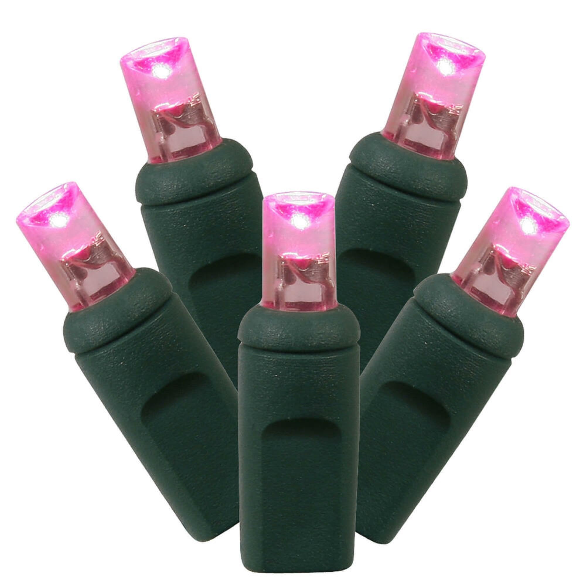 Vickerman LED Pink/GW WA Twinkle Light 70Lt 4inx24