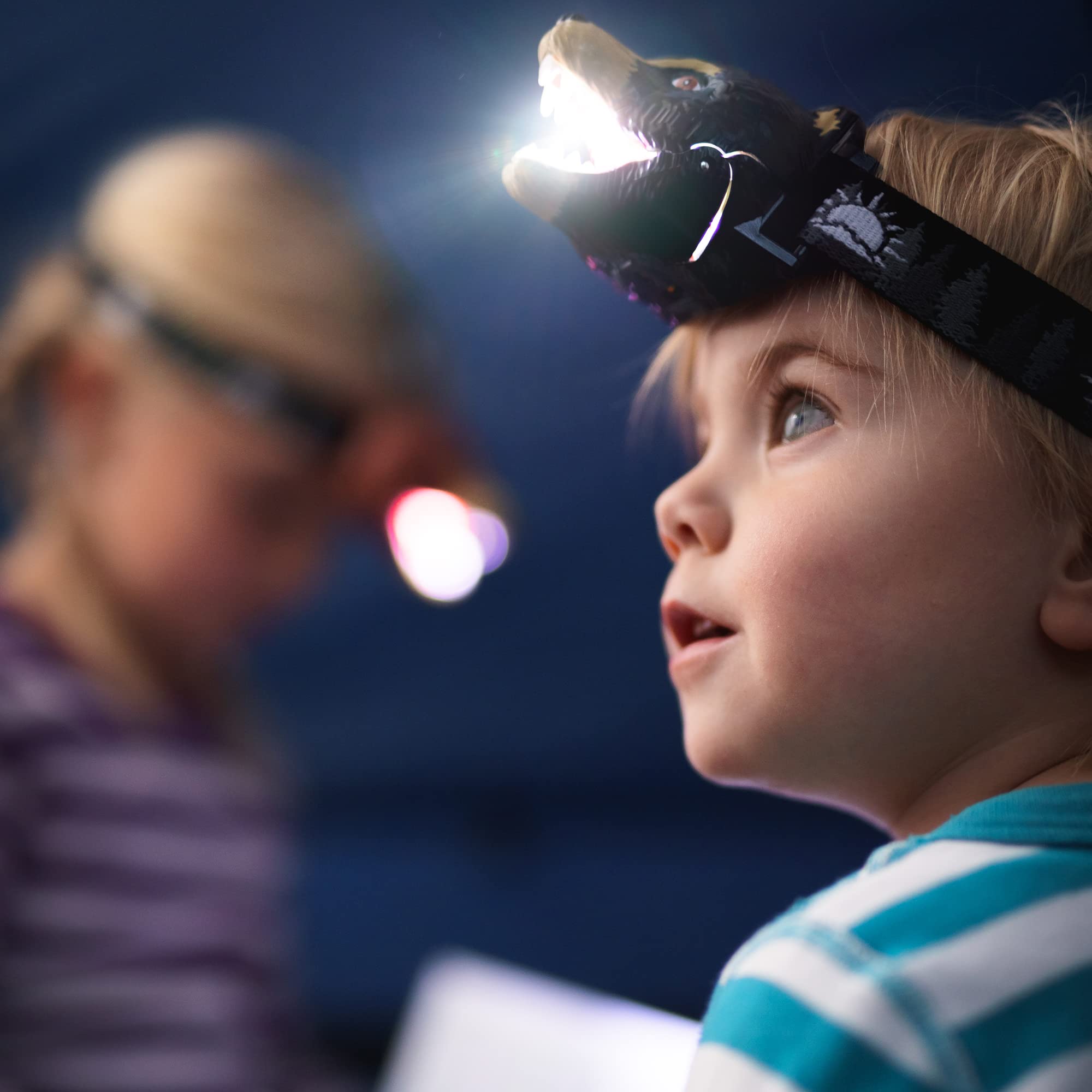 Sun Company Big Discoveries Bear LED Headlamp - White, Model 660-1, Kids & Adults, Ideal for Camping, Hiking & Reading
