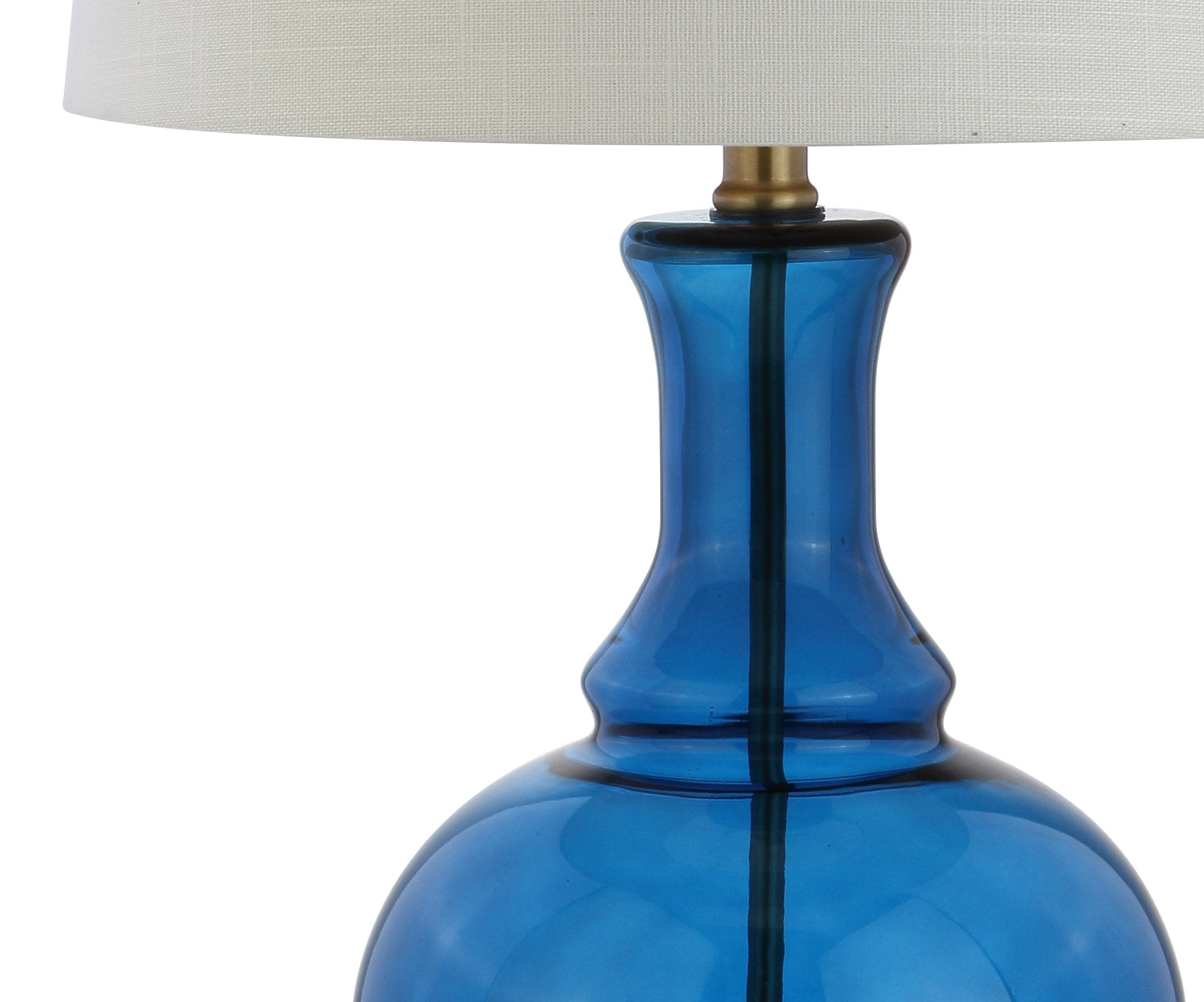 Jonathan Y Jyl1068C-Set2 Set Of 2 Table Lamps Lavelle 25'' Glass Led Table Lamp Contemporary Transitional Bedside Desk Nightstan
