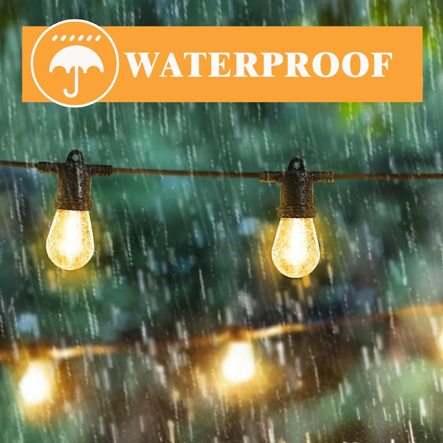 Jslinter 50-Pack 2W S14 Led String Light Bulbs, 120Lm, 2700K Warm White, Shatterproof