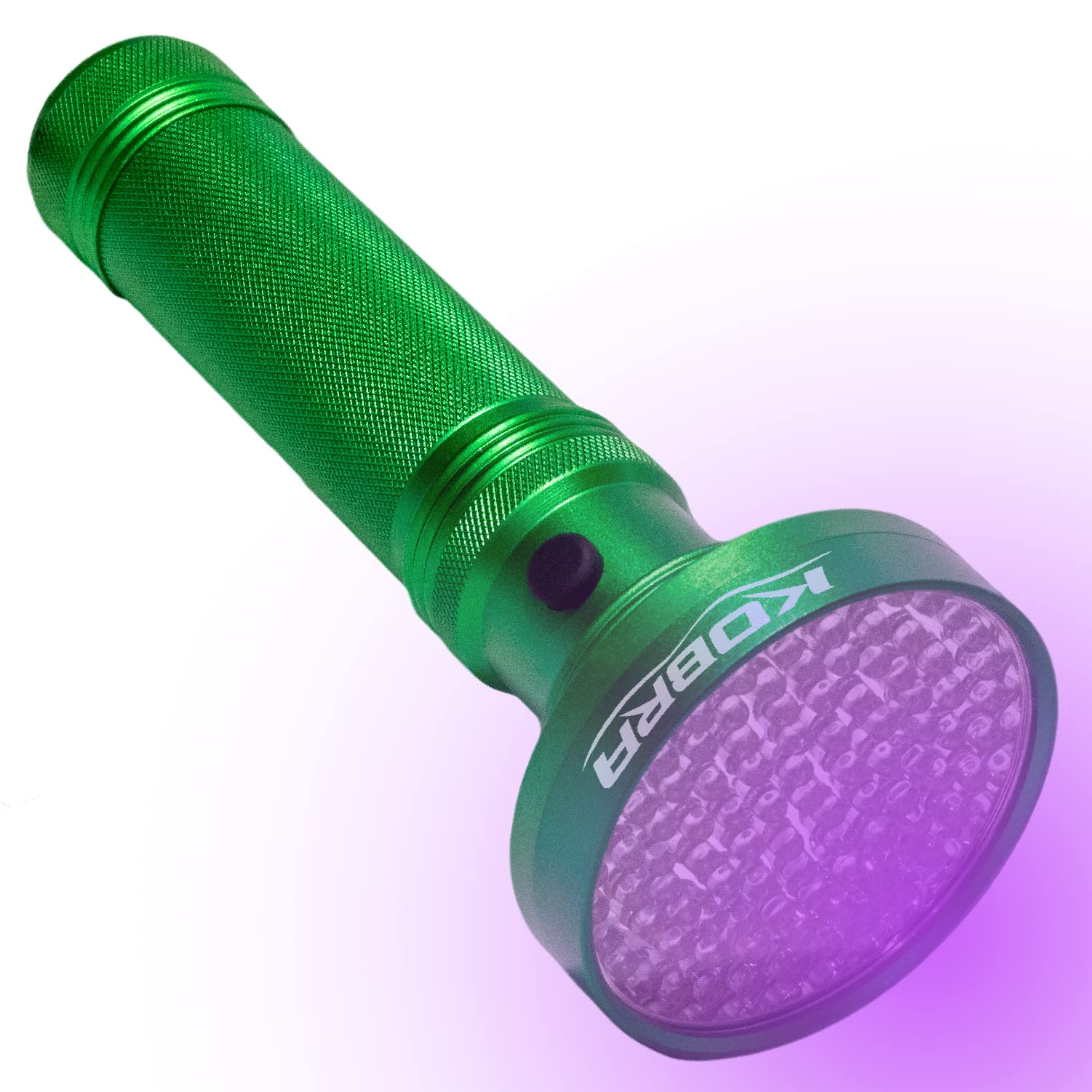 KOBRA Black Light Flashlight 100 LED Lamp, 18W Ultra Intensity, Green, Model BLFL-PRNT, Ideal for Home & Hotel Inspection
