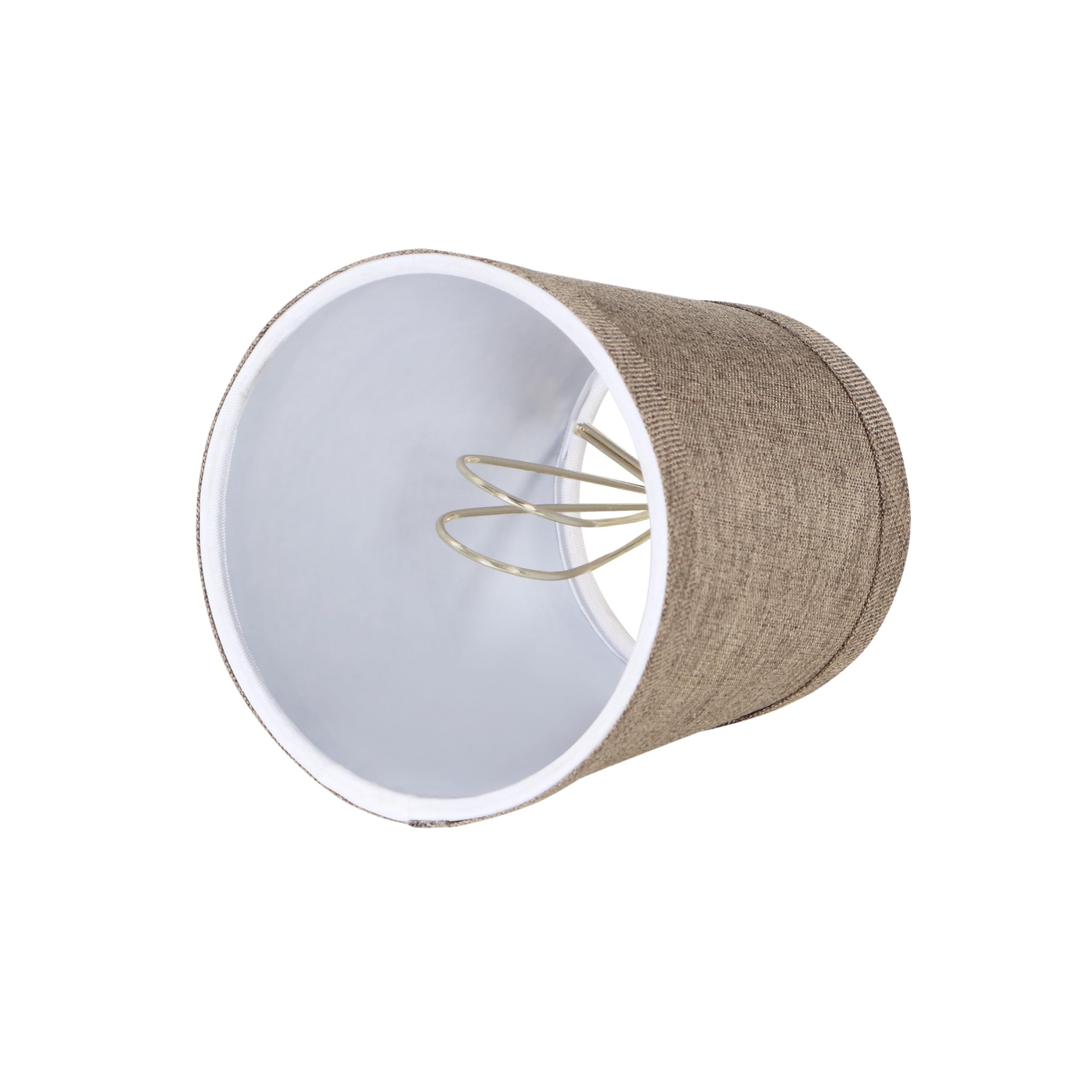 Aspen Creative 51013-2, Empire Clip-On Chandelier Lamp Shade, Iron, 3&quot; Top X 4&quot; Bottom X 4&quot; Slant Height, Set Of 2