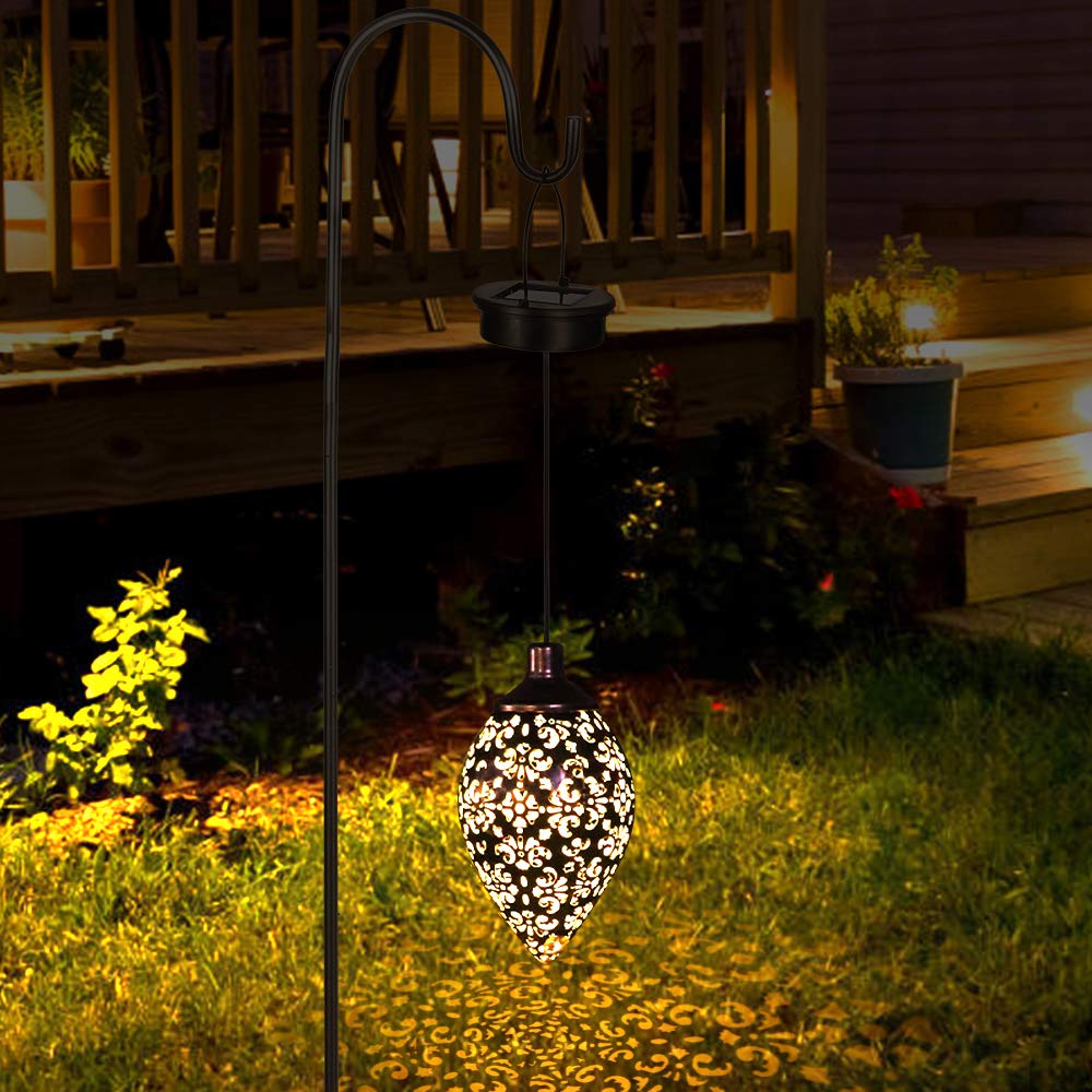 Tomshine Solar Lantern Lights - Waterproof Metal Garden Decor, 1PACK, Bronze, Model GMM0032