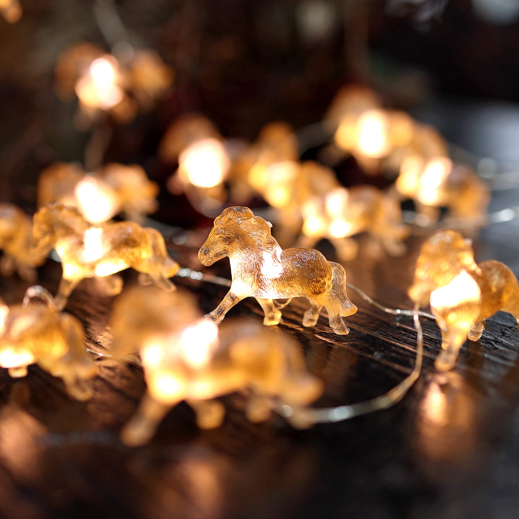 Cute Decorative Lights Fairy String Lights Horse Gifts For Women Novelty Pony Lights 20Leds 8Ft Usb Plug In Or Battery Operated For Bedroom Birthday Room Xmas Thanksgiving Decor