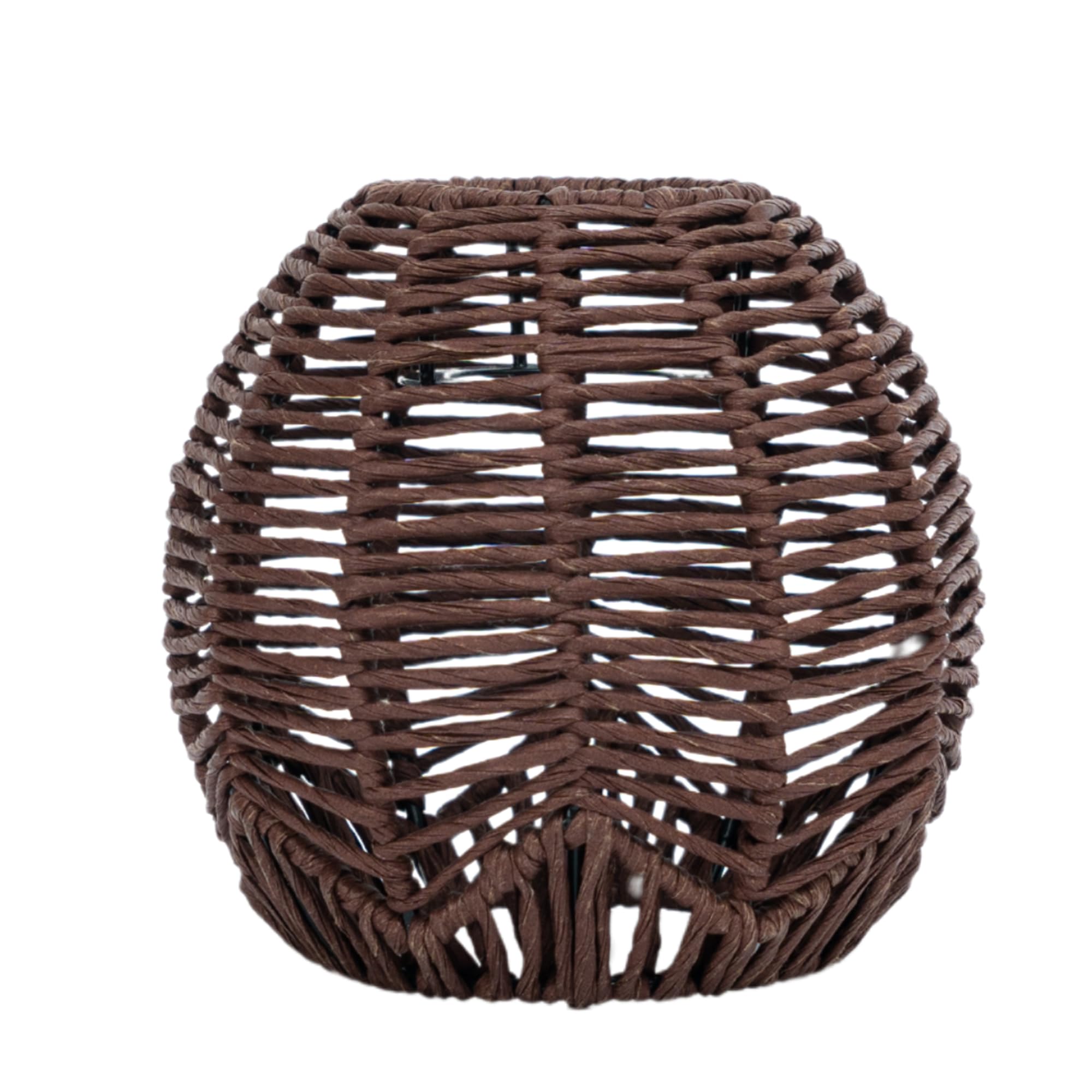 Farmhouse Paper Rope Small Lamp Shades for Table Lamps, Wicker Pendant Light Shade Replacement, Rustic Light Fixture Cover, Wove