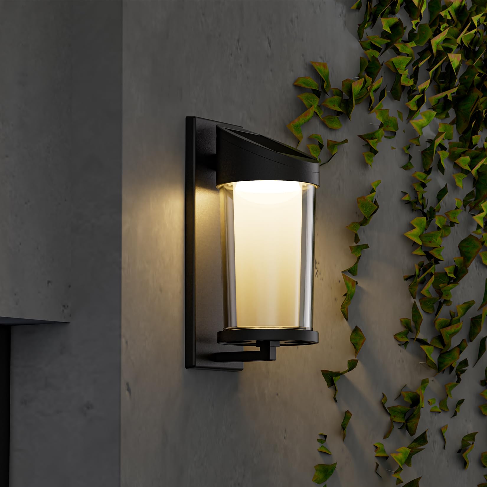 Solar Yard 4-Pack Outdoor Wall Lights, Light Fixture, LED Exterior Lighting fixtures for Outside, Front Porch Lights, Waterproof