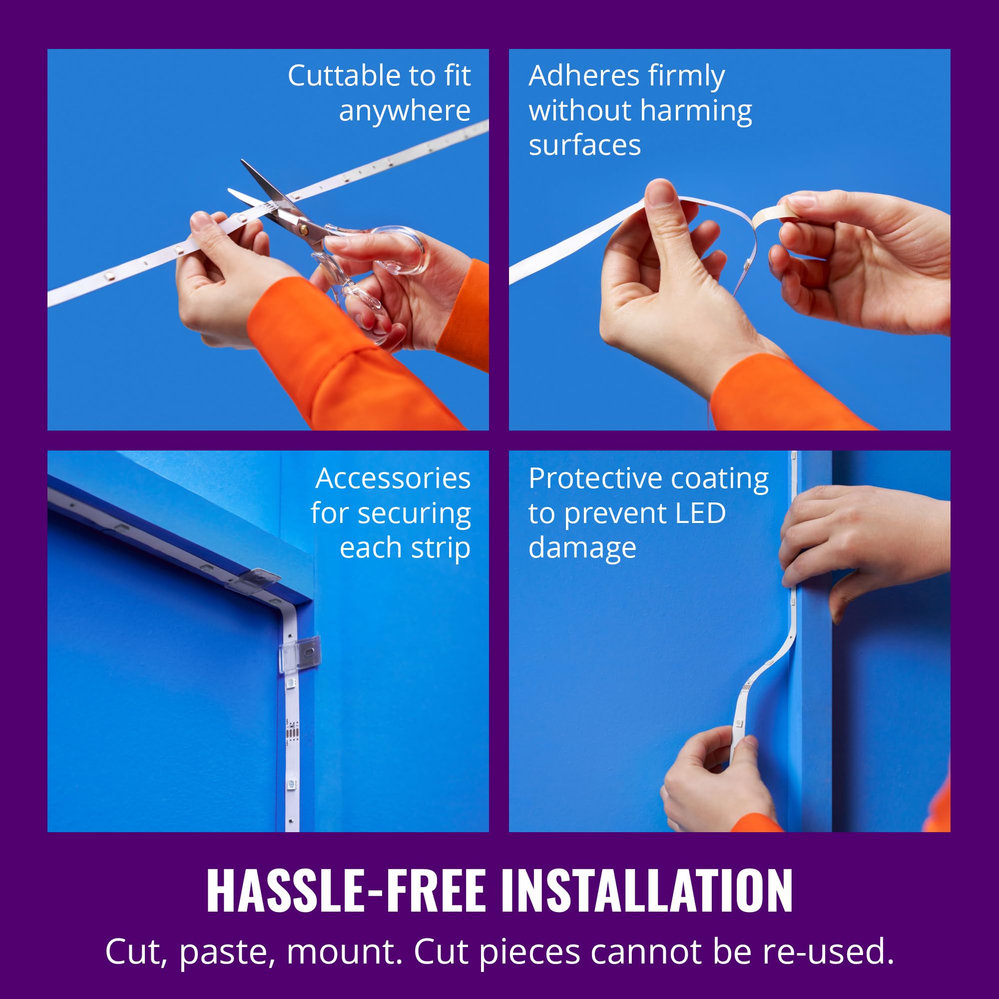 WiZ Connected LED Light Strip, 100 ft, RGB Color-Changing, Voice/App Control, Model 605550, Works with Google Home, Alexa, HomeKit