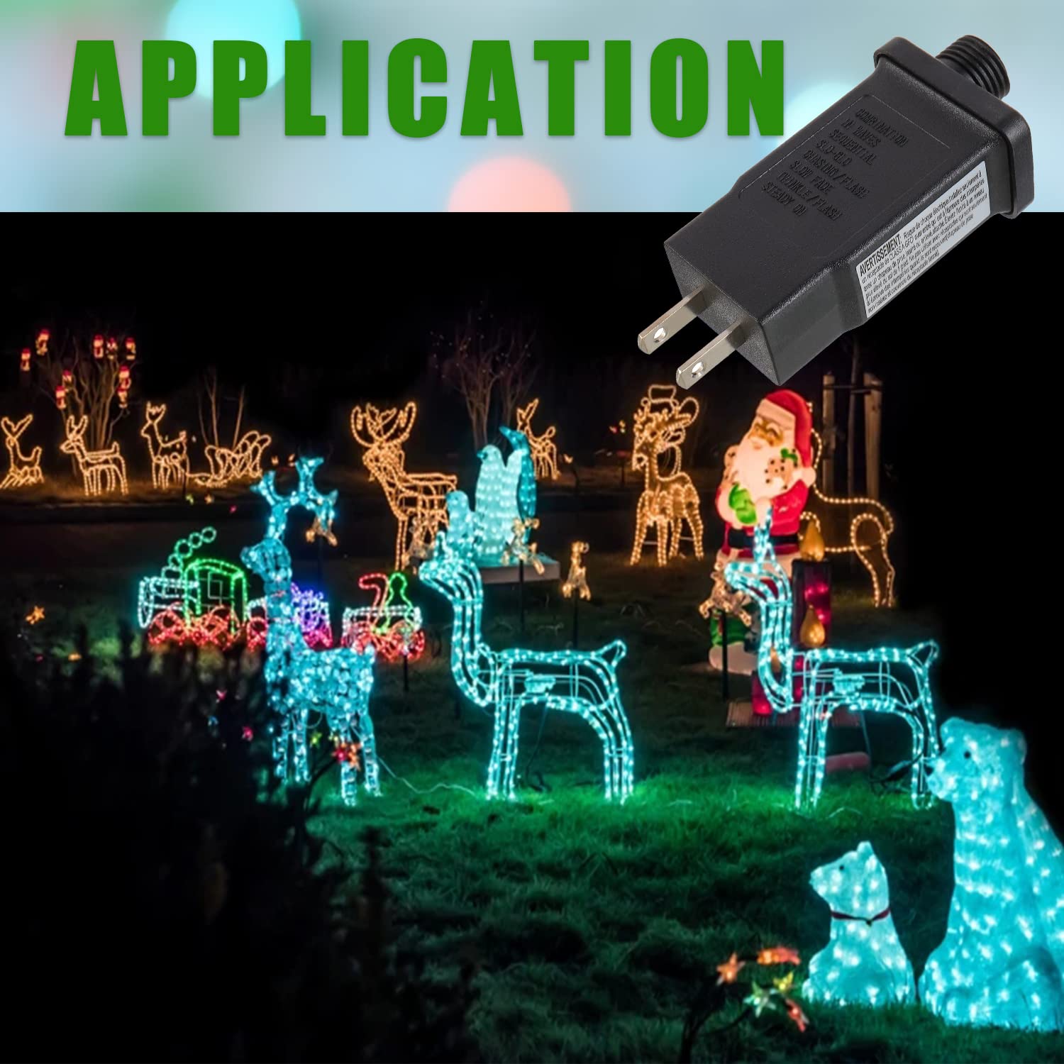 SIGANDG 12V 12W LED Transformer - Waterproof Power Supply for Christmas Lights, 8 Modes, 2 Pcs, Black, Model SGD-LED-12V12W1A