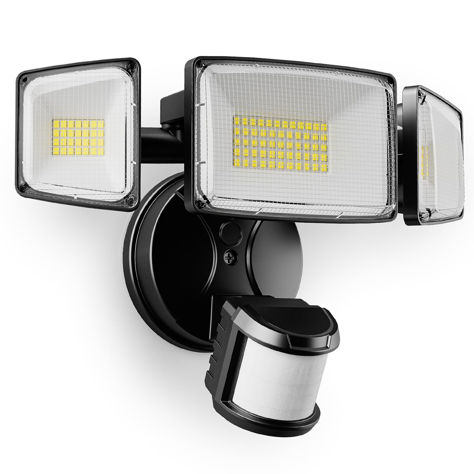 Onforu 75W LED Motion Sensor Outdoor Flood Light, 7500LM, IP65 Waterproof, Black, Model BDB75G-3, Dusk to Dawn