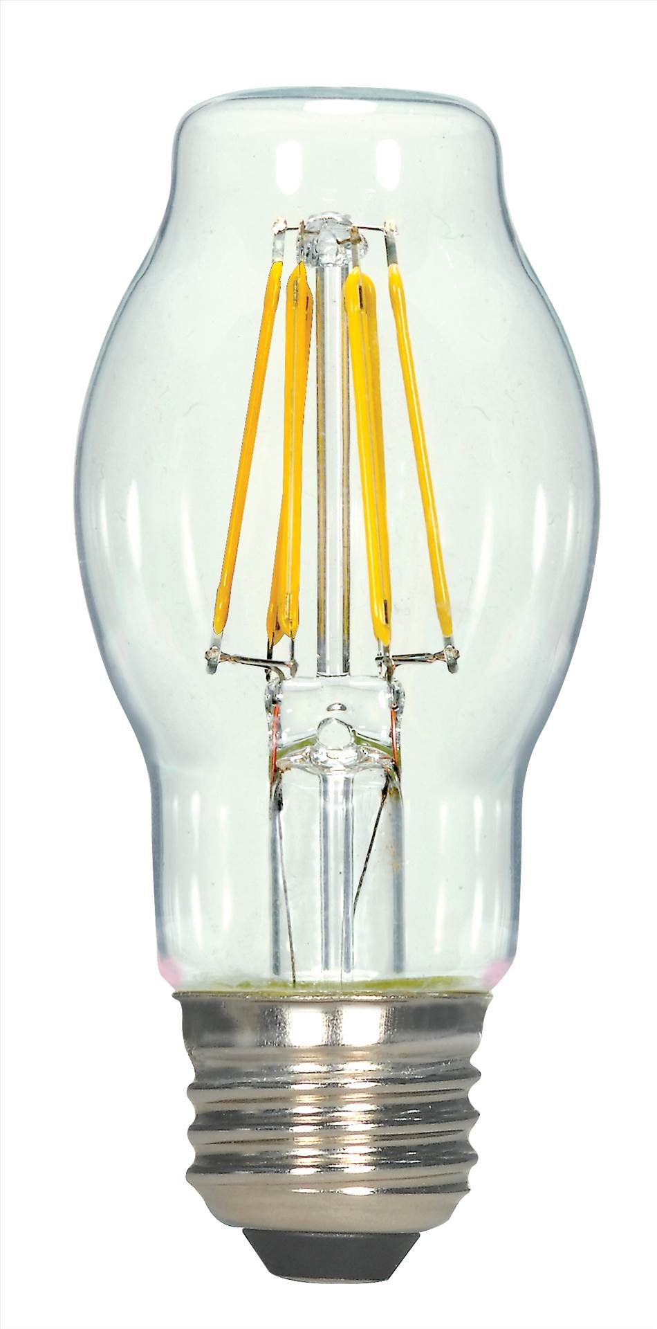 Satco S9576 LED Bulbs, 6 Pack, E26 Base, 2700K, Clear Plastic, 120V