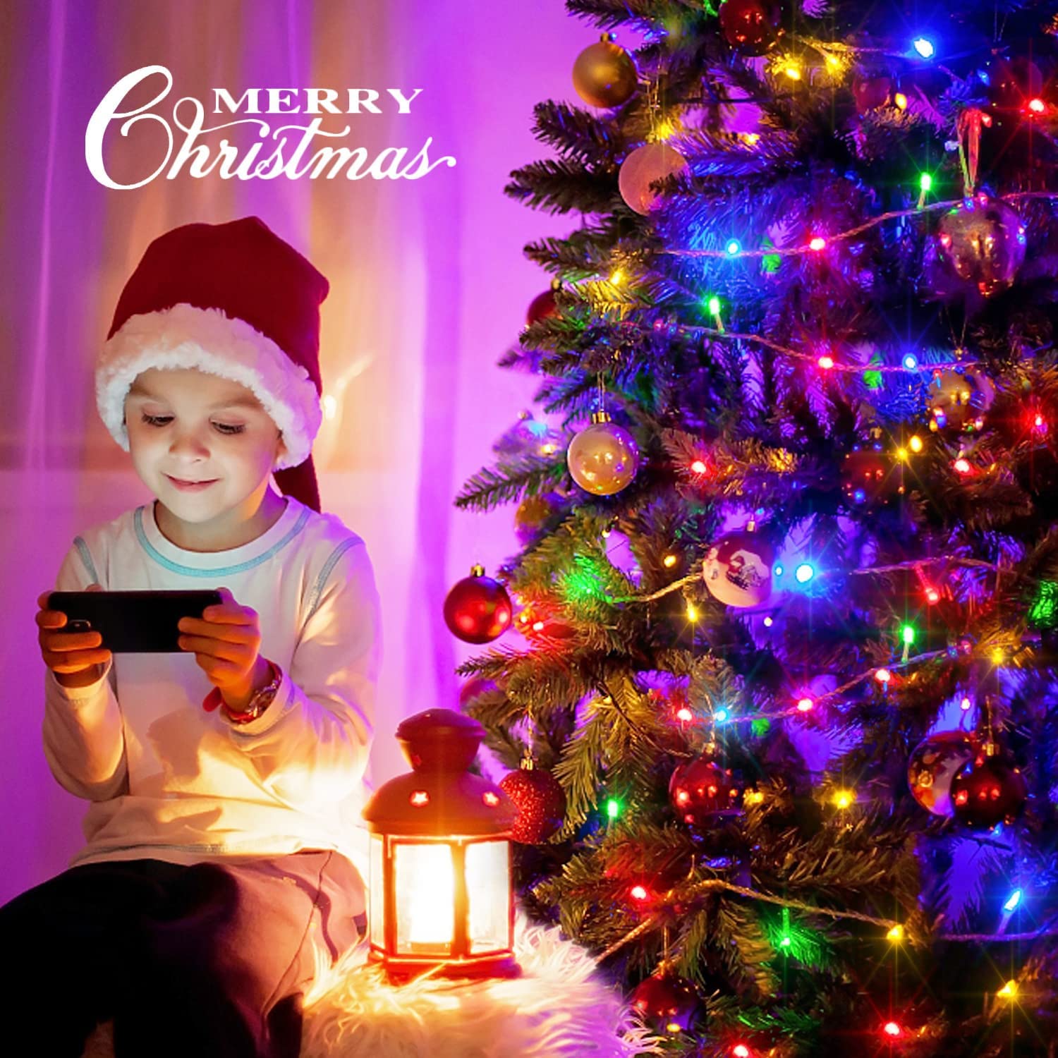 JMEXSUSS 163ft Outdoor LED Christmas Lights, Waterproof, 8 Modes, Plug-in, Multicolor, Model EXS-S-0500, With Reel