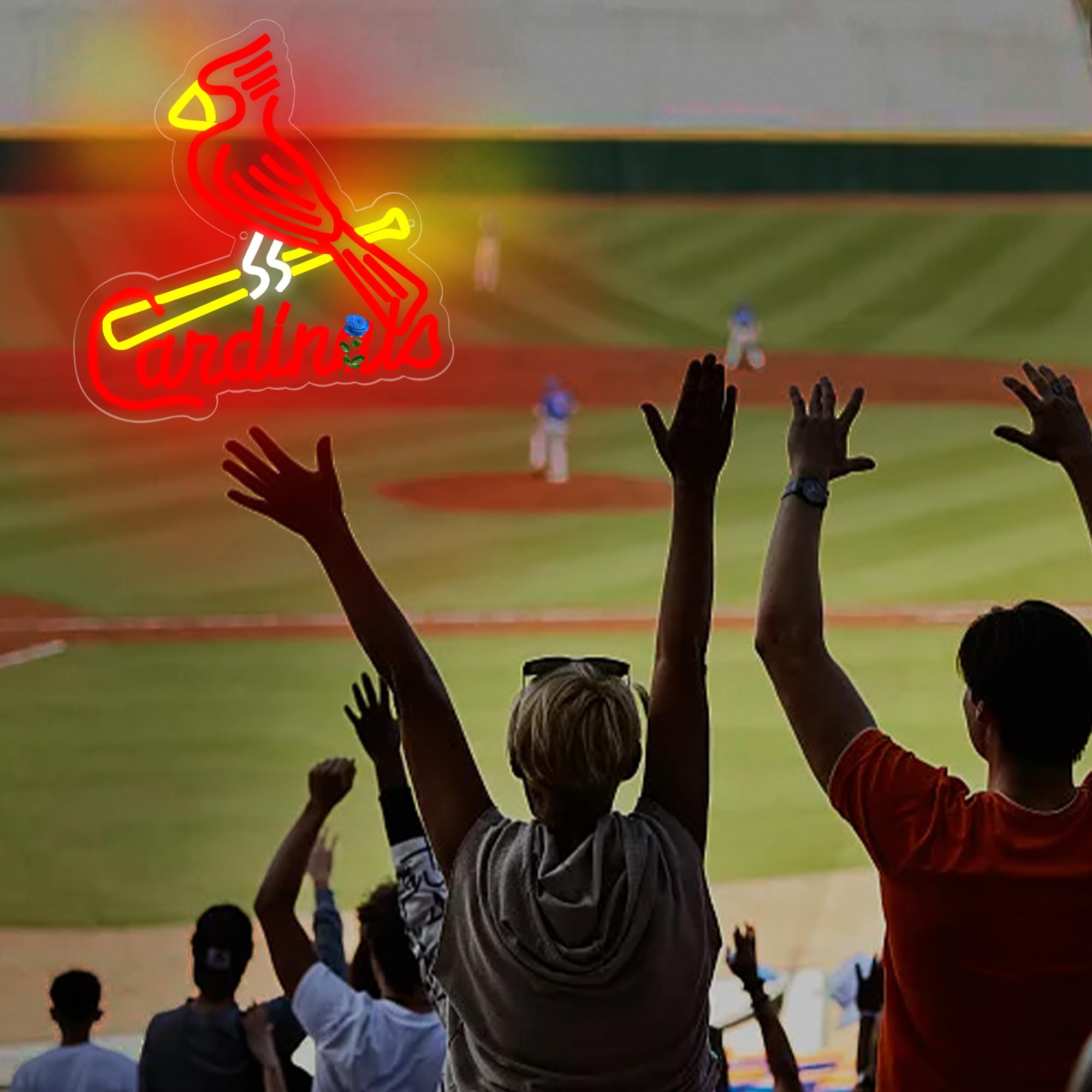 Baseball Neon Sign For Wall Decor Baseball Team Led Neon Sign For Man Cave Bedroom Sport Club Garage Party Bedroom Dorm Birthday Gift For Fans Size 13 * 13.4 In(Zyld134)