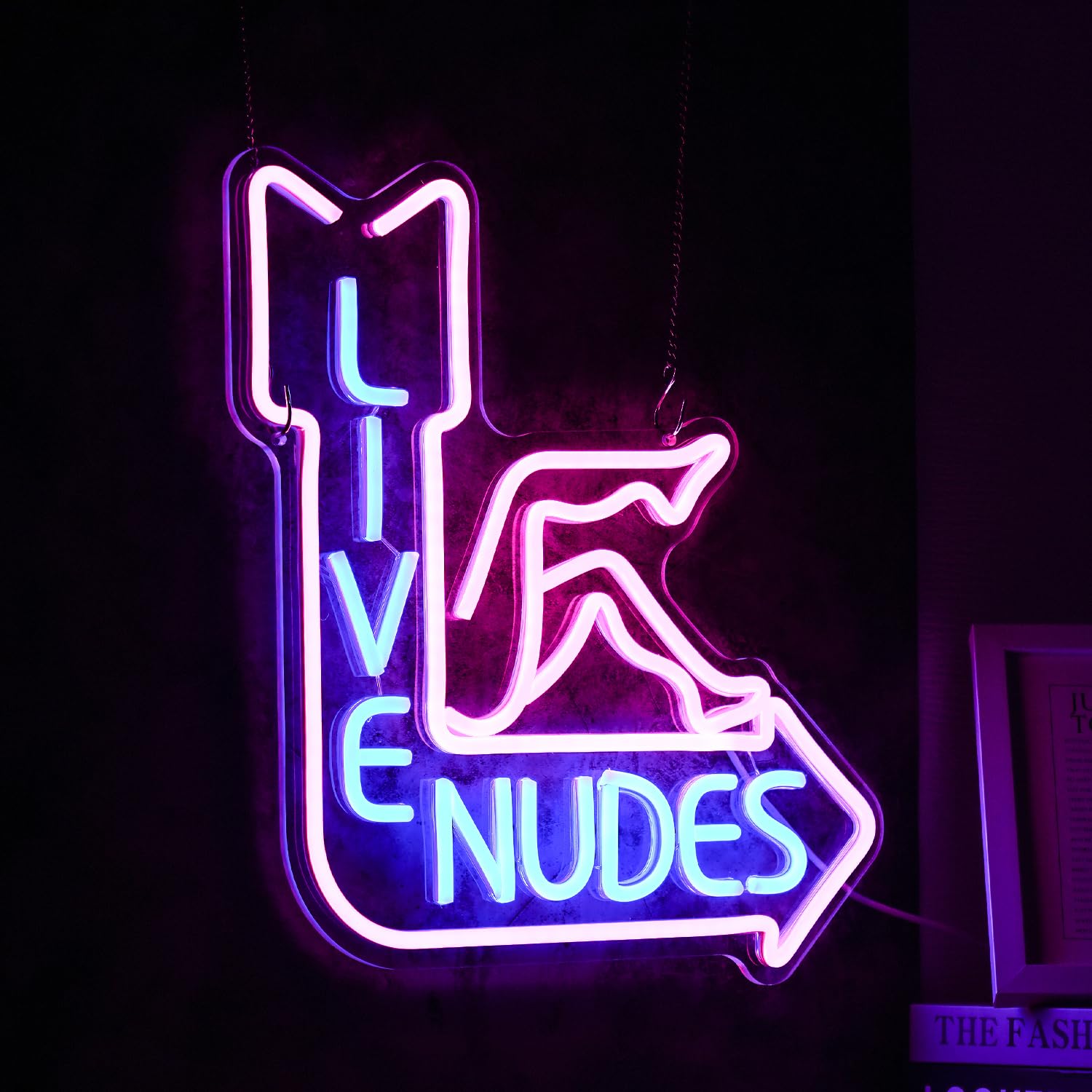 LISIGNVE LED Neon Sign - Live  s Wall Decor, Dimmable, USB Powered, Acrylic, Pink & Blue