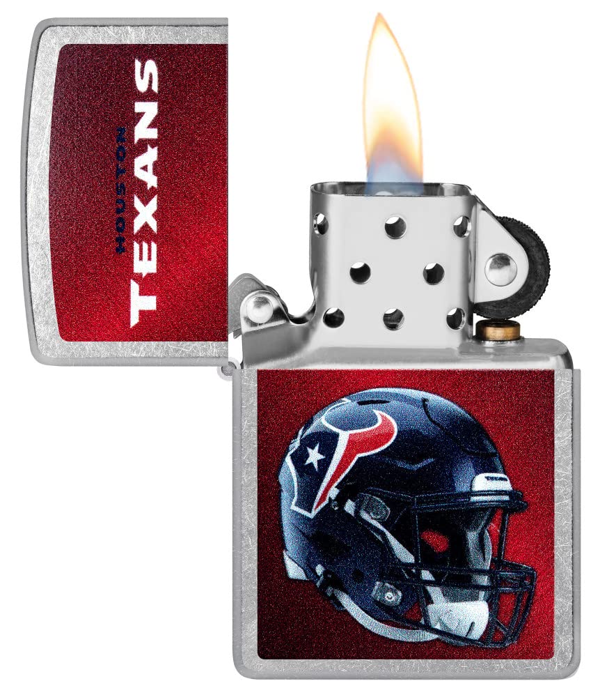 Zippo Nfl Houston Texans Helmet Street Chrome Pocket Lighter