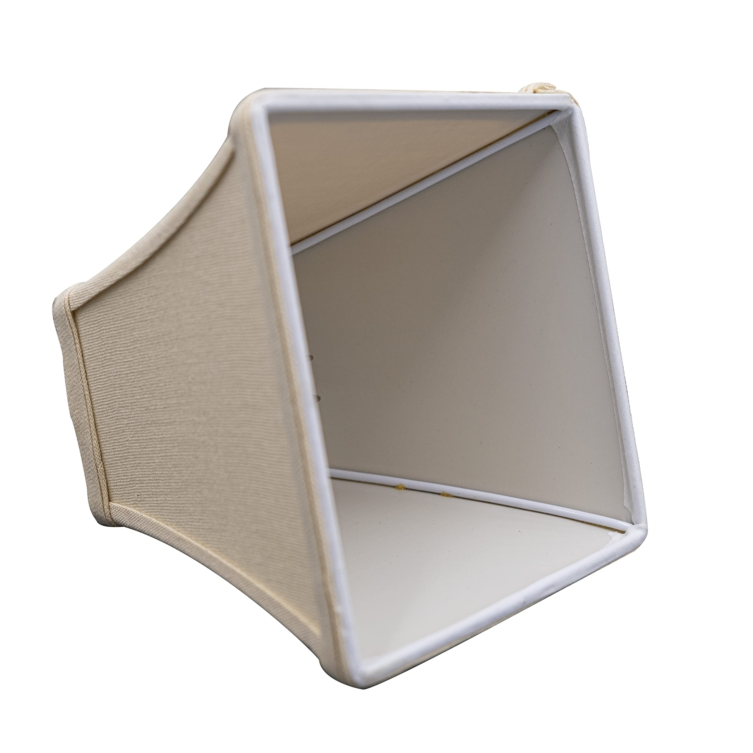 Upgradelights Square Bell Chandelier Lampshade, 6 Inch, Beige Linen