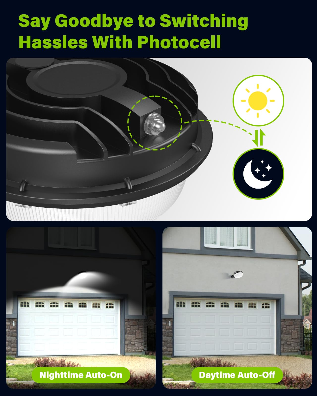 150W Led Barn Light 21000Lm Yard Area Light Dusk To Dawn Outdoor Lighting With Photocell 5000K Daylight Ip65 Waterproof Led Floo