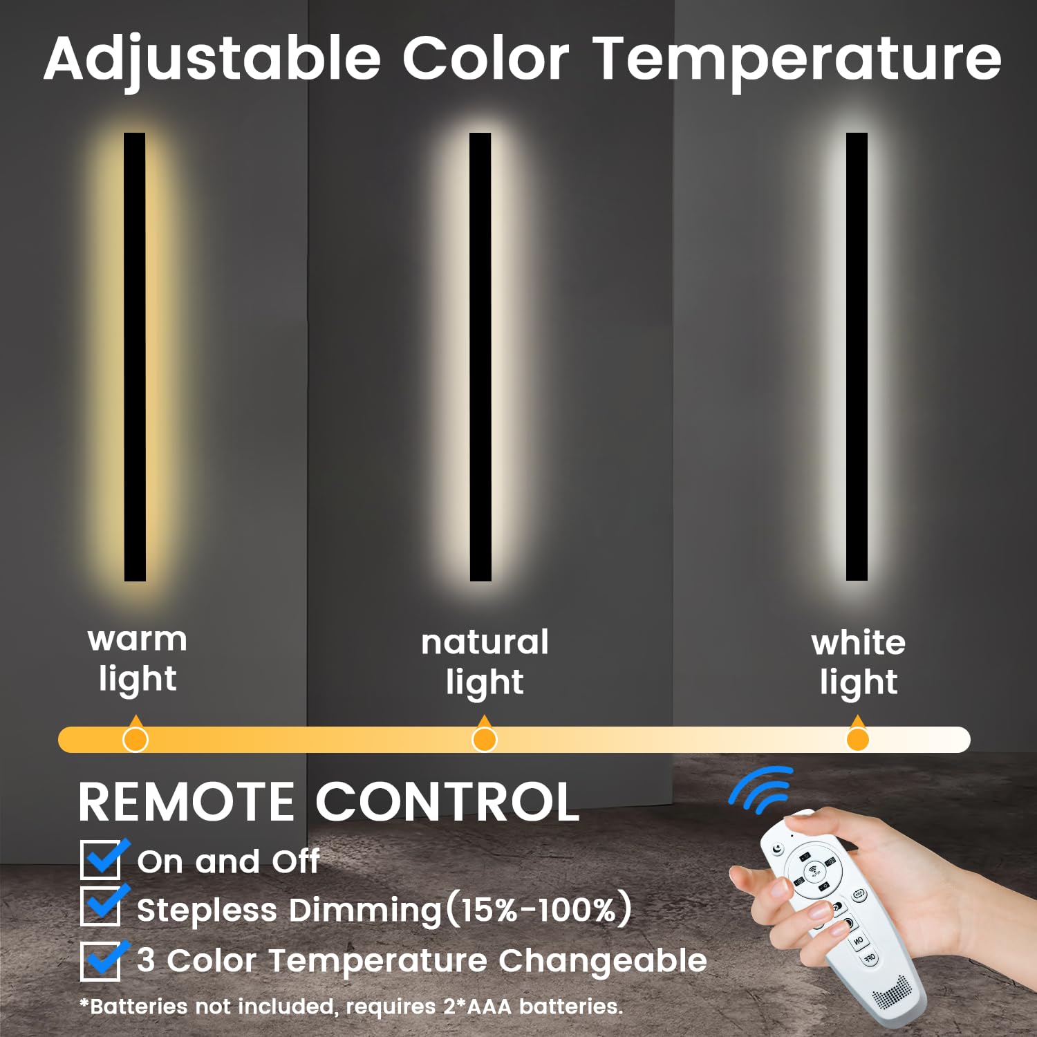 Niuzdu Modern Outdoor Wall Lights - 2Pack 70.8Inch Black Exterior Light Fixtures Wall, Porch Lights Outdoor Wall Sconce, Patio L