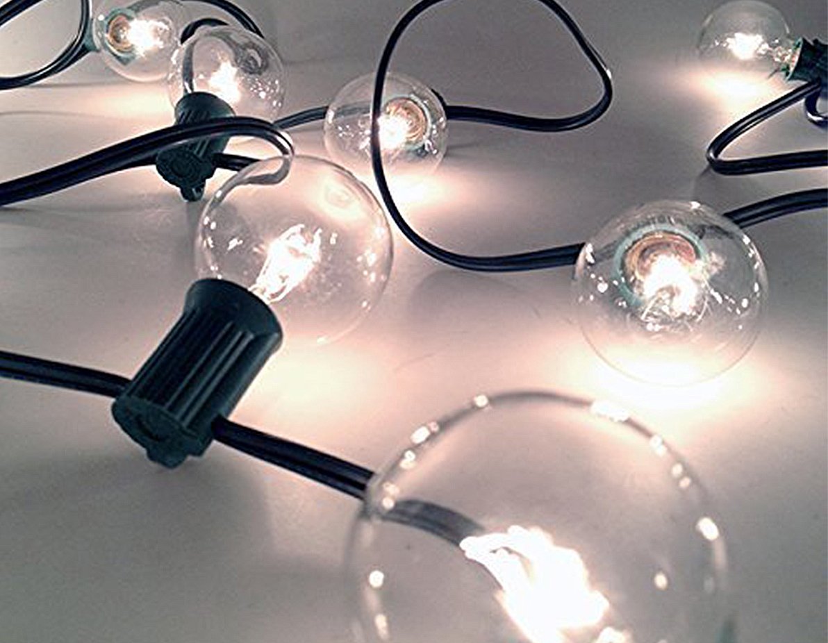 GOOTHY G40 Clear Globe Replacement Light Bulbs, E12 Base, 120V 5W, Warm White, 25 Count
