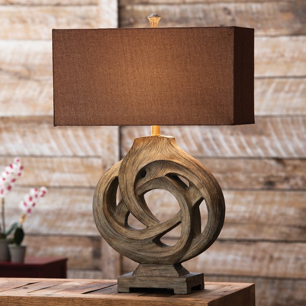 Black Forest D?or - Infinity Branch Table Lamp for Cabin, Living Room, Nightstand, Desk - Vintage Rustic Home D?or - 31'' x 21''