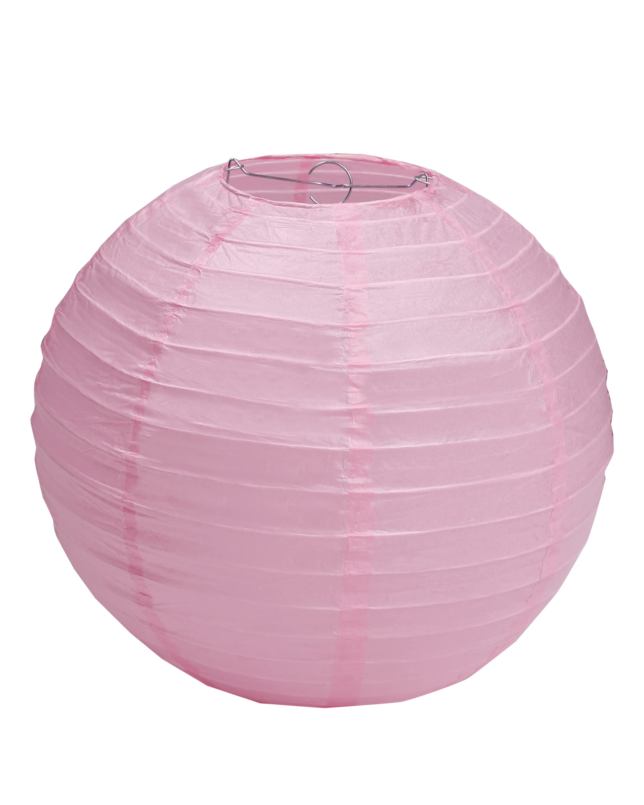Pack Of 6 Round Paper Lantern Lamp Paper Lanterns Party Decorations Baby Pink, 14''/35Cm)