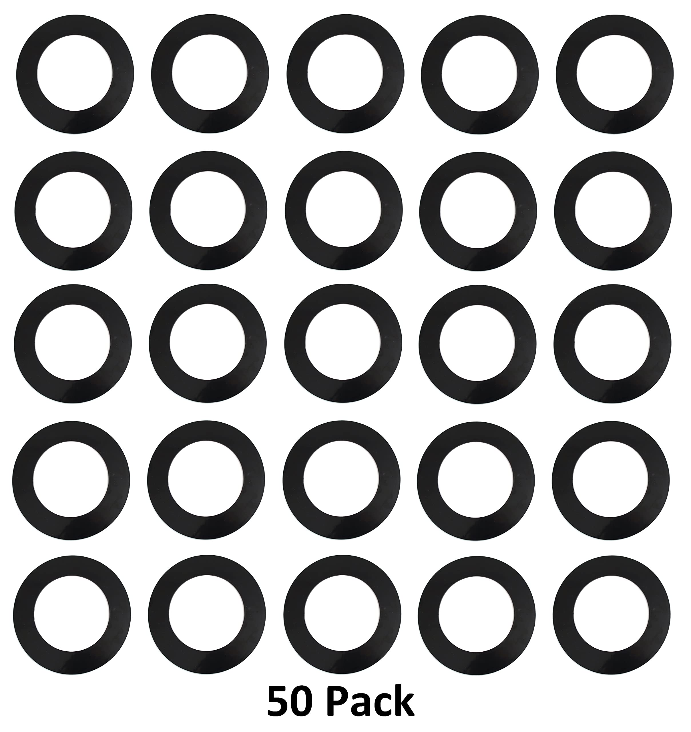 JSP Manufacturing Trim Rings - 10in Plastic Recessed Light Ring, 50 Pack, Black