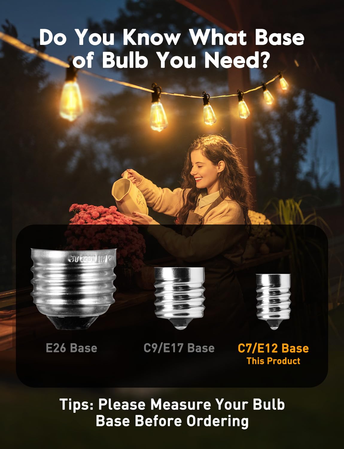 Minetom 15 Pack St38 Led Light Bulbs, Outdoor String Light Replacement Bulbs Equivalent To 7W Incandescent Bulb, Shatterproof Ed