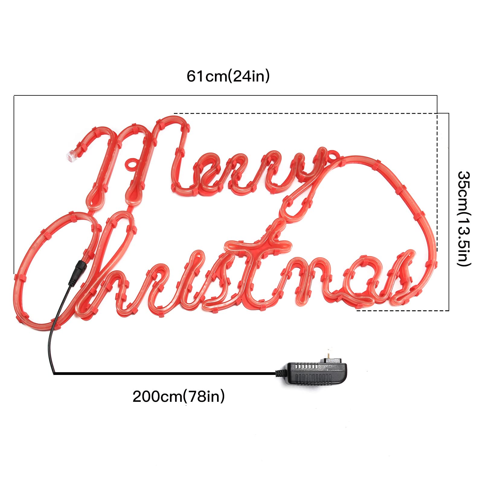 Xmasnova Christmas Window Silhouette Lights, 24 Inch, 180 LED, Double-Sided Decoration for Indoor Wall and Door, Model YHSL-180-F-8