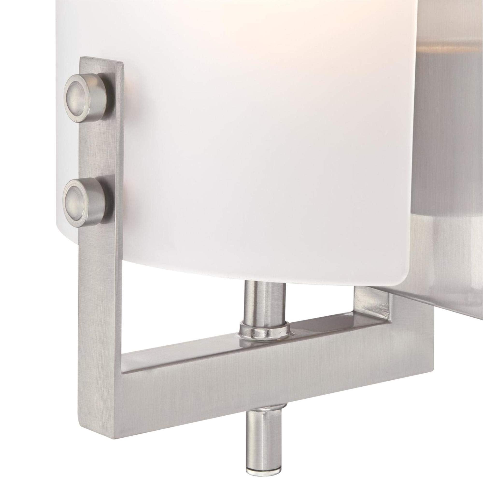 Westinghouse Enzo James 1-Light Wall Sconce, Brushed Nickel, Frosted Glass, Model 6369500