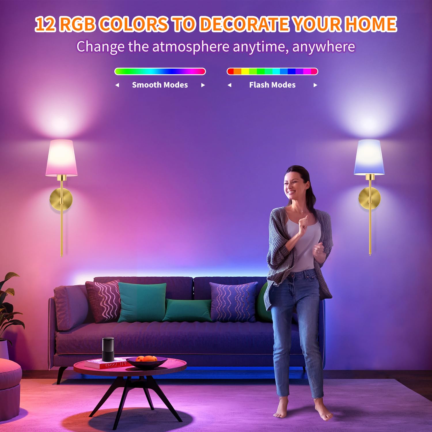 Tislyco Battery Operated Wall Sconces Set Of 2, Gold Rechargeable Wall Lamps With 2500Mah Magnet Detachable Dimmable Remote Bulb