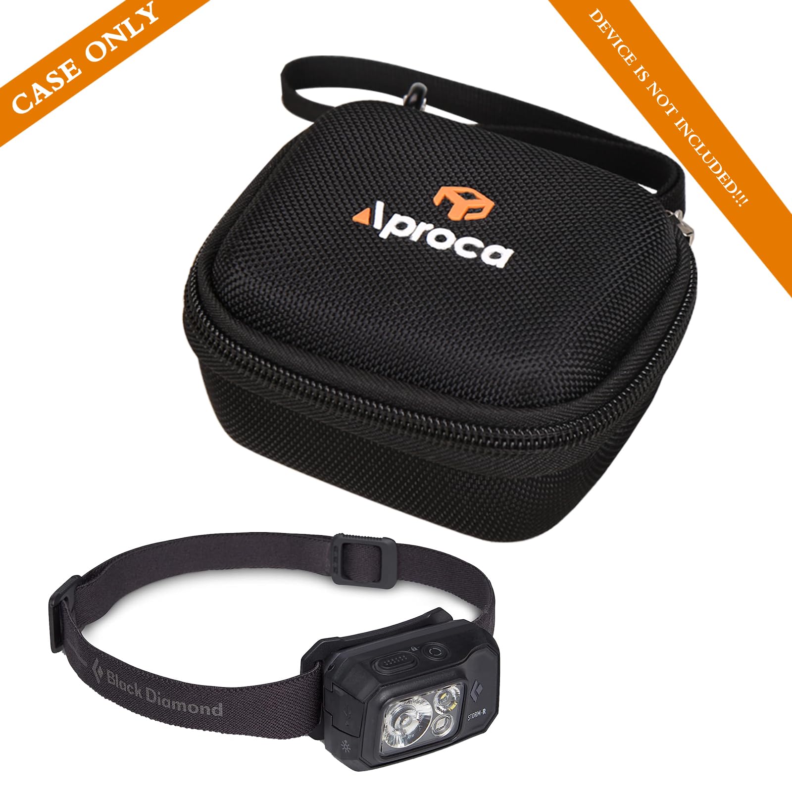 Aproca Hard Storage Travel Case for Black Diamond Headlamps, Model S468, Black