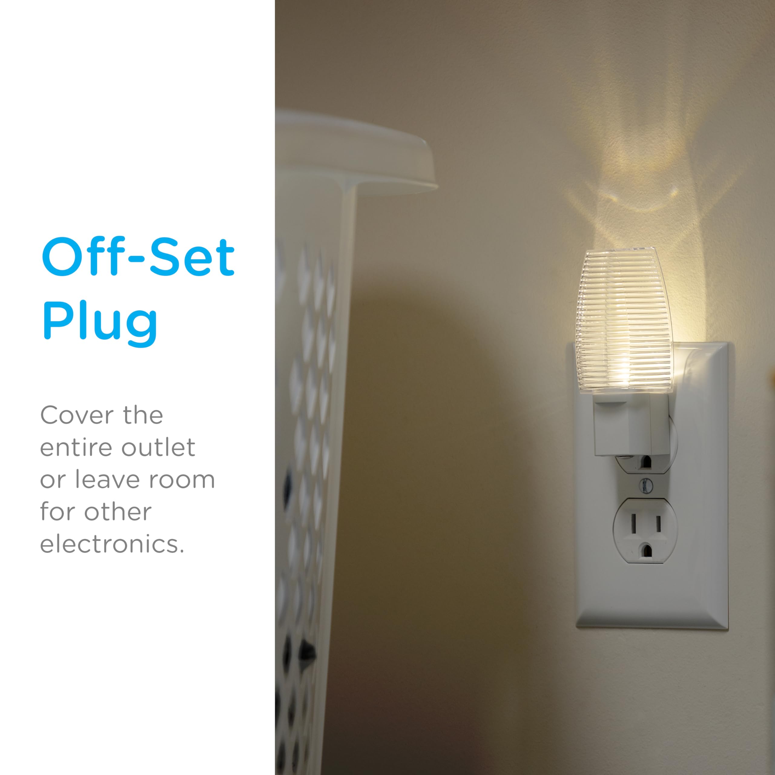Lights By Night LED Night Light, Auto On/Off, Dusk to Dawn Sensor, Clear Shade, 4 Pack, Model 31924