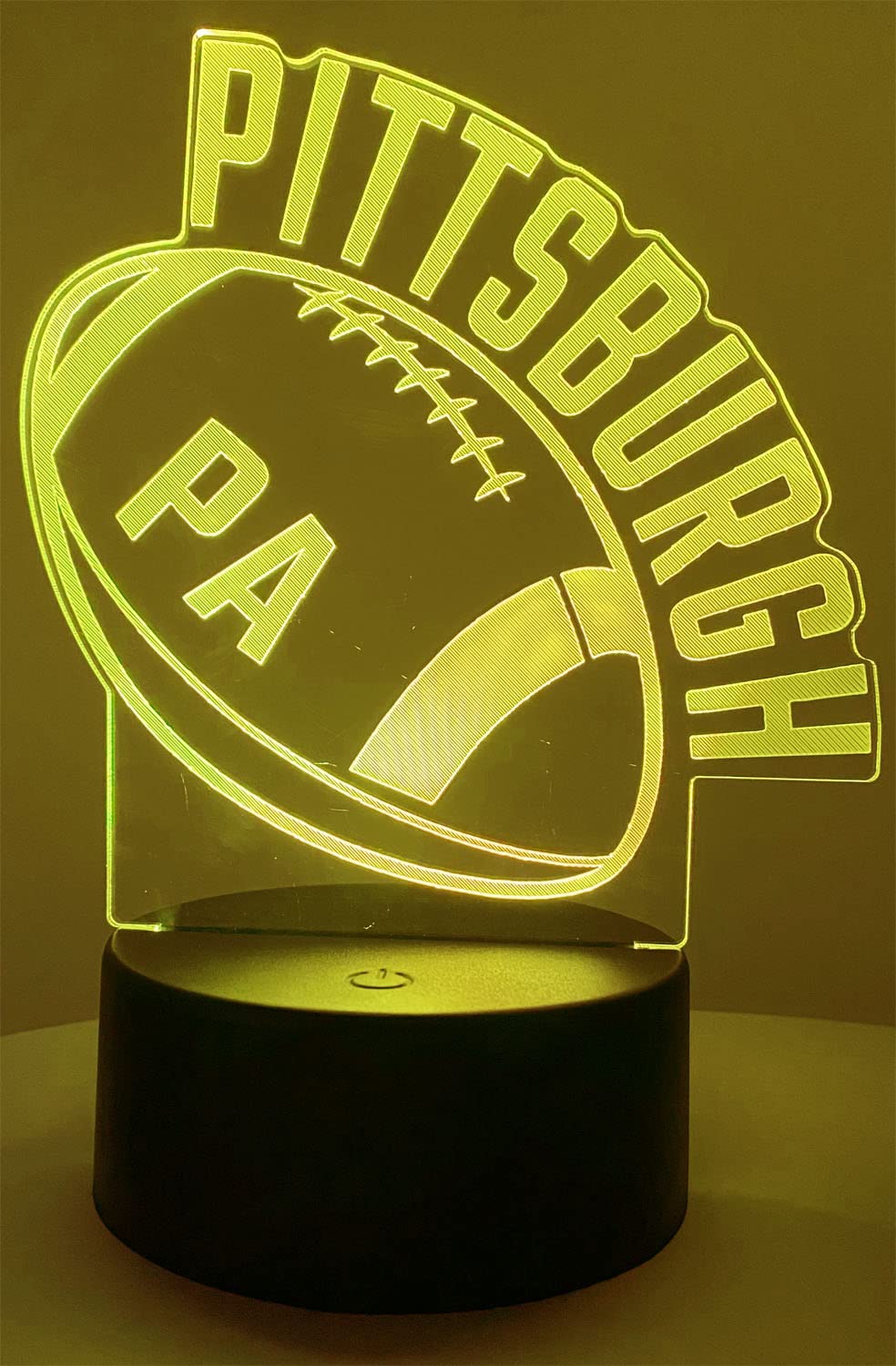 CLORURBANLIVE 3D Football Buffalo Night Light 3D Illusion Lamp for Boys Gift 16 Changing Color Remote Control Kids Room Ball Dec