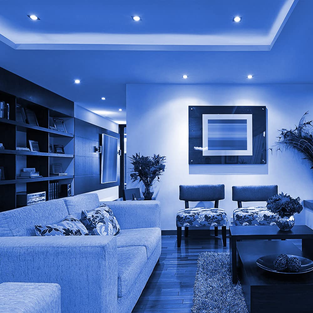 TUMUPSM RGB MR16 LED Bulb, 12V 5W GU5.3, Non-Dimmable Landscape Light, 6-Pack Mix Color