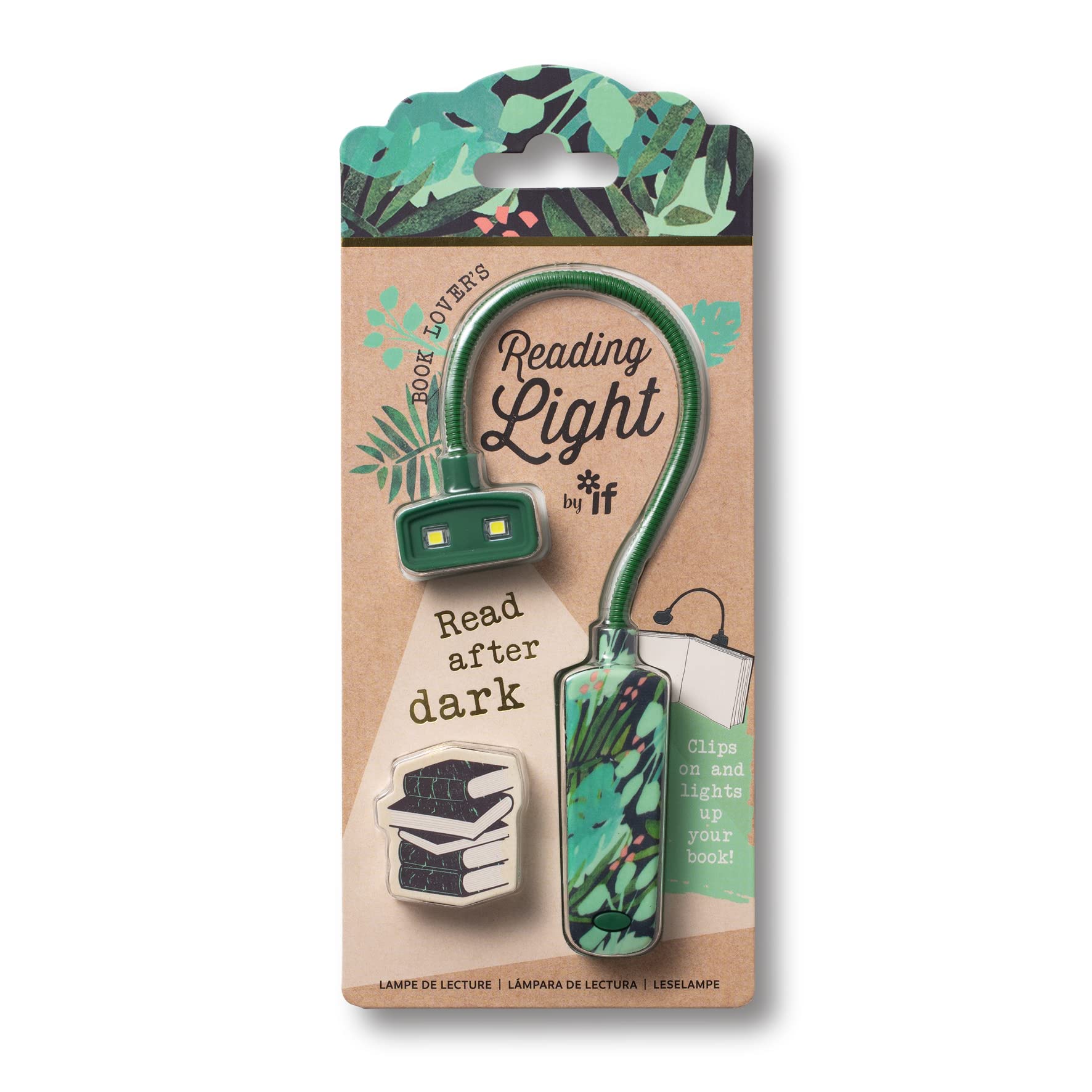 IF Book Lovers Reading Light - Botanical, Green