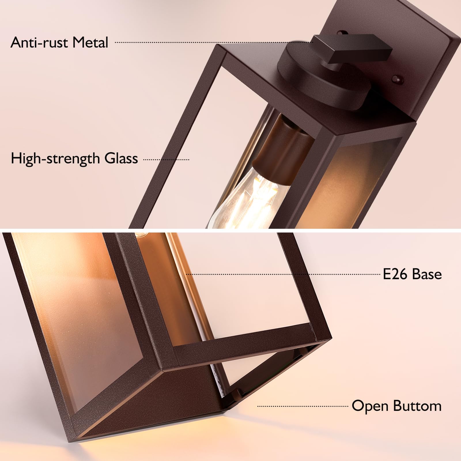 Large Size Outdoor Wall Light Fixture, Exterior Lighting Fixture Porch Sconce Wall Mounted, Waterproof Outdoor Wall Lantern Lamp