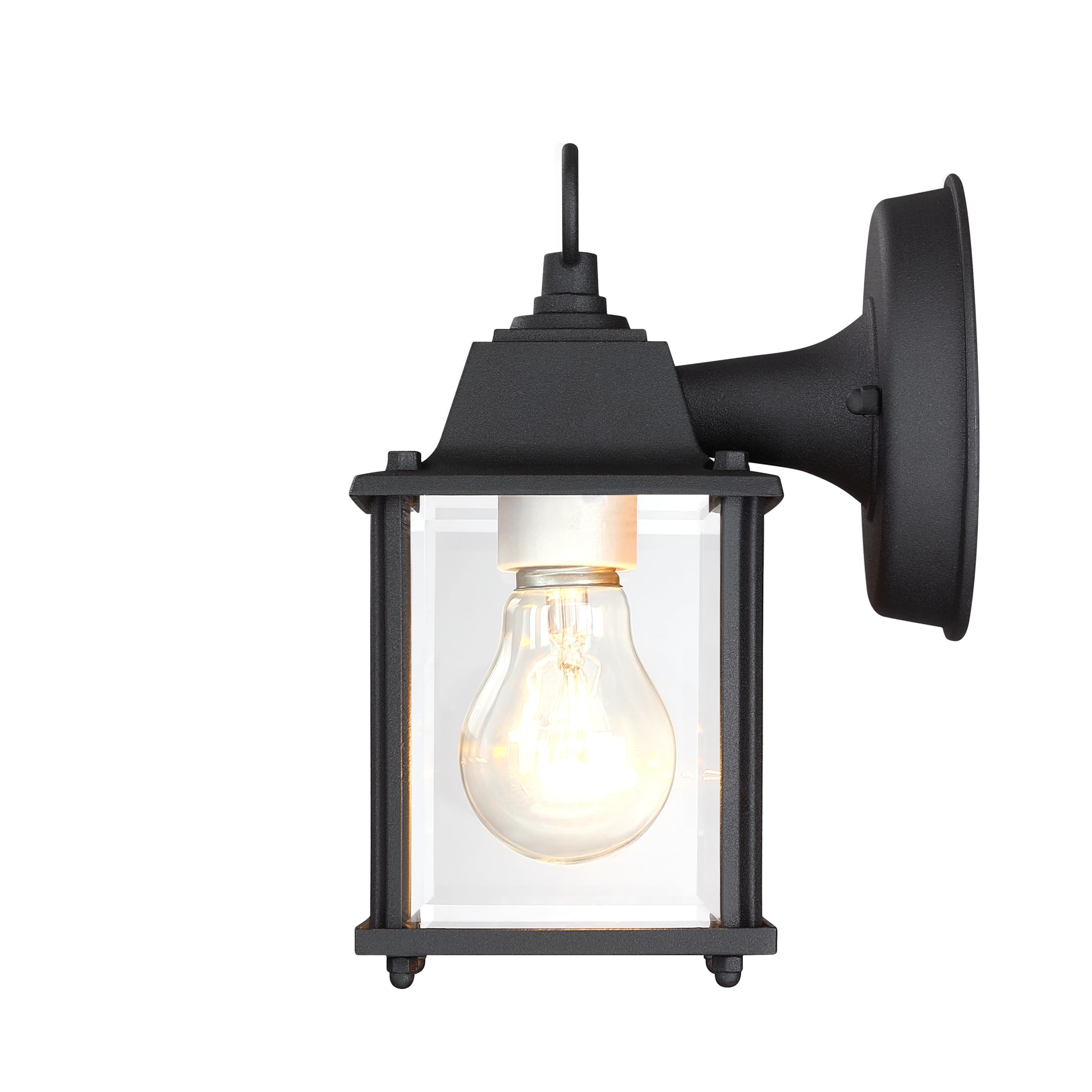 Designers Fountain Ivy Trail Outdoor Patio Lights, Pack Of 2 Exterior Wall Sconce, Clear Glass Light Fixture Set, Black