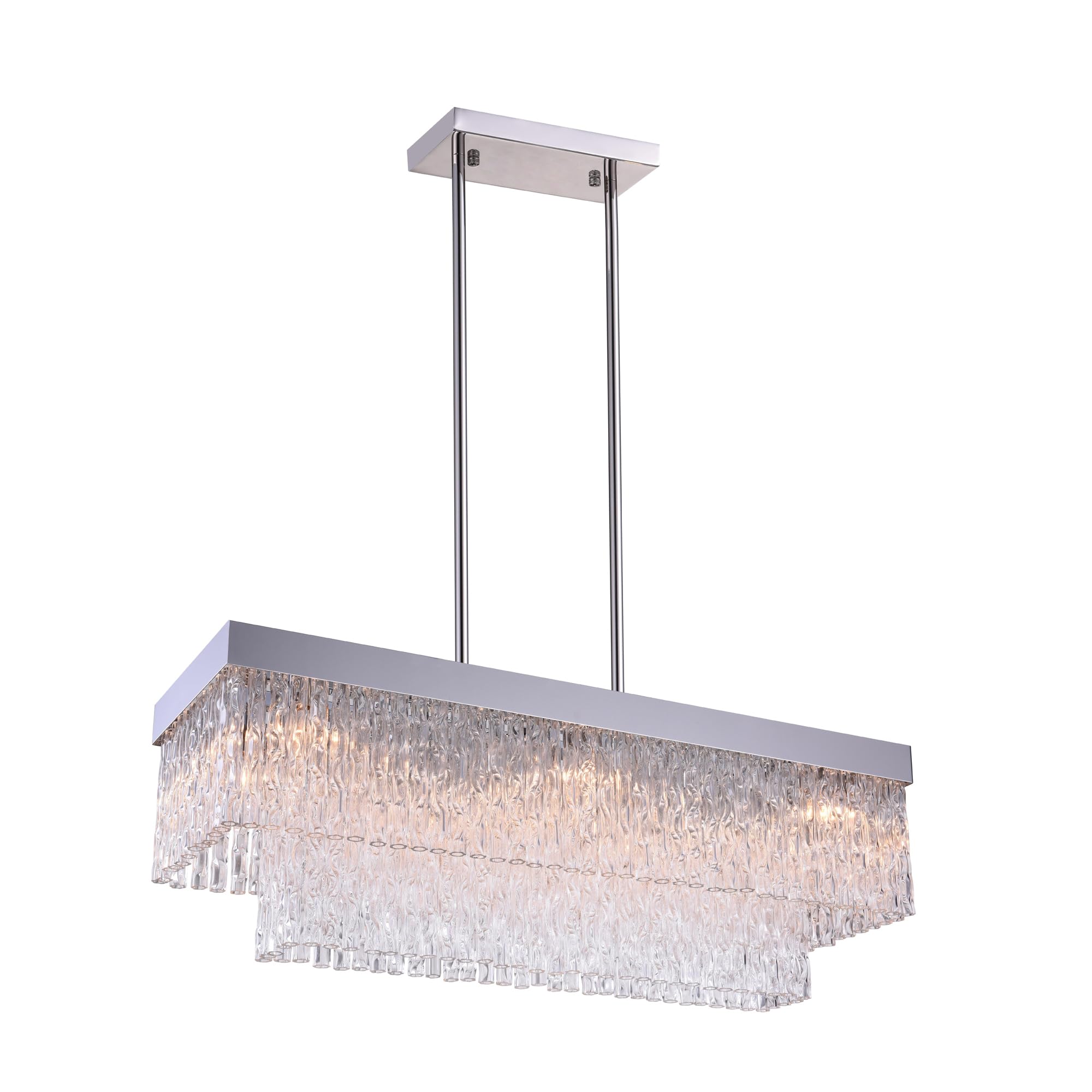 CWI Lighting 5695P35-8-601-RC 8 Light Island Chandelier with Chrome Finish