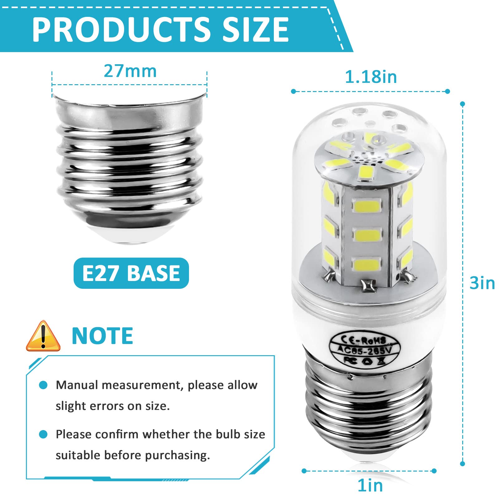 Miflus 5304511738 Appliance Light Bulb Fridge Light Bulb Kei D34L Led Light Bulb 3.5W Kei D34L (E26/27 85V-265V Daylight) Fit Fo