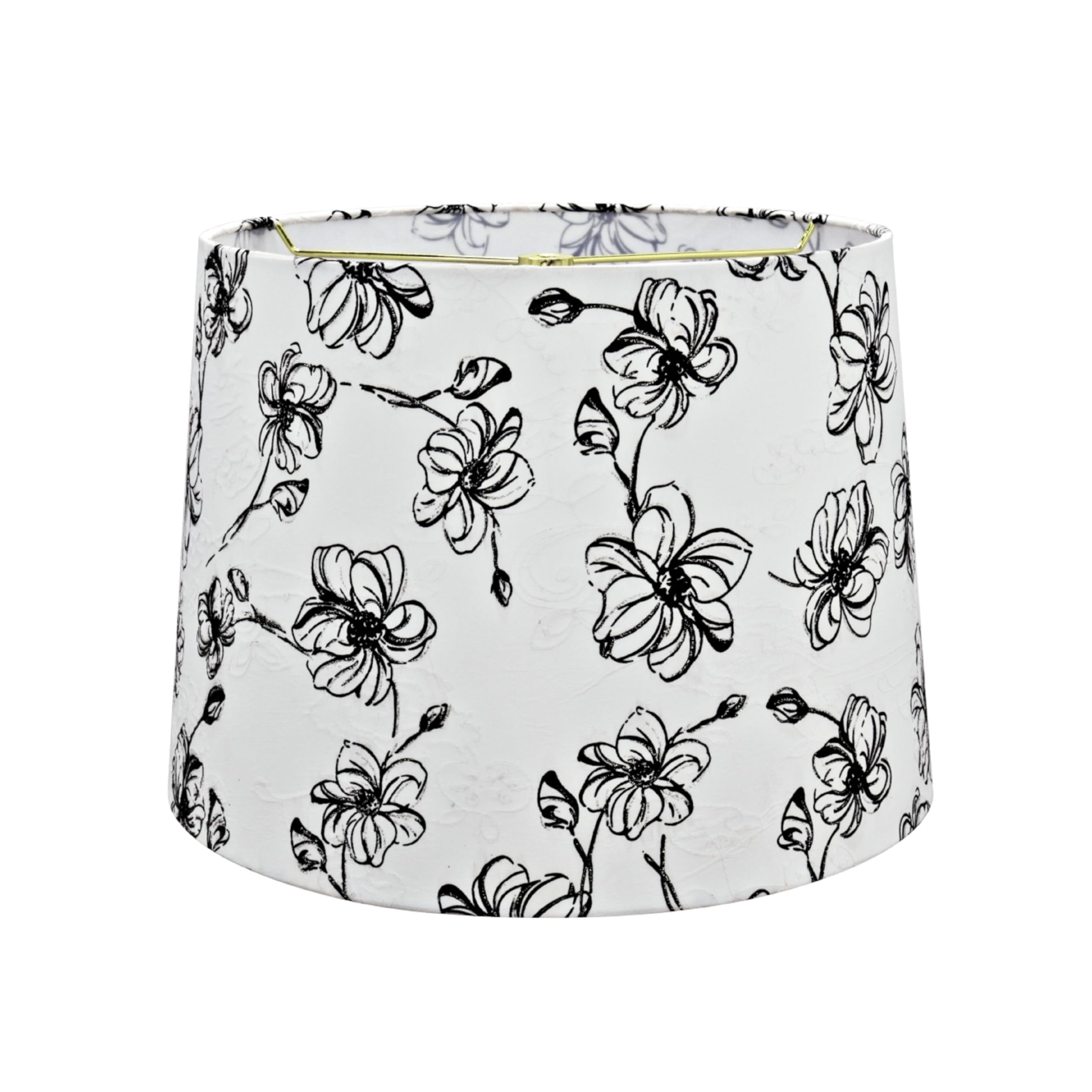 Aspen Creative 32323 Transitional Hardback Empire Shaped Spider Construction Lamp Shade in White, 14&quot; wide (12&quot; x 14&quot; x 10&quot;)