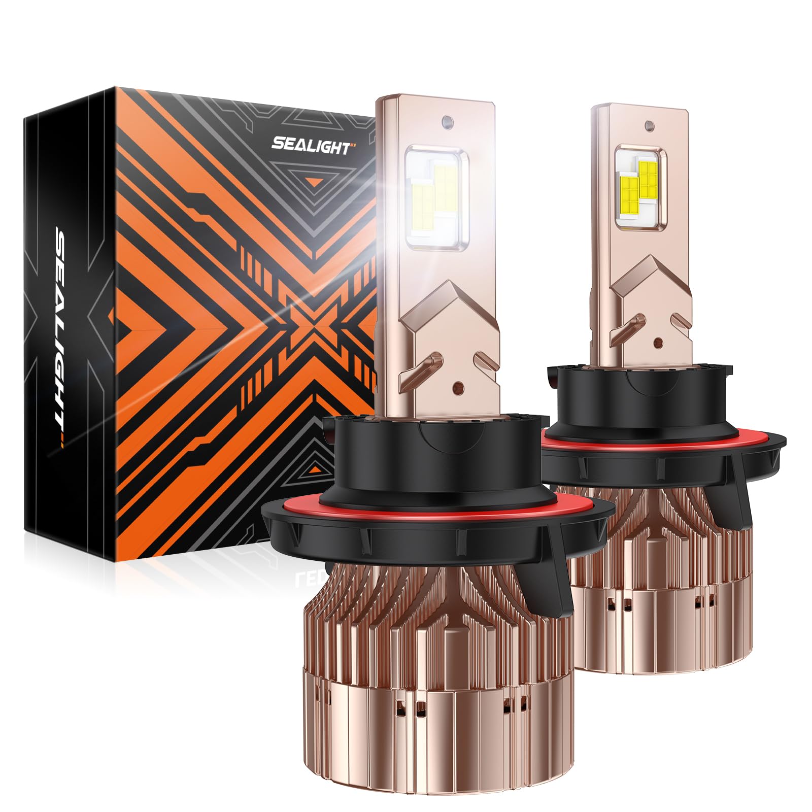 SEALIGHT 9008 Bulbs, 40000LM Brightness, 6000K Daylight, H13 Model, Pack of 2