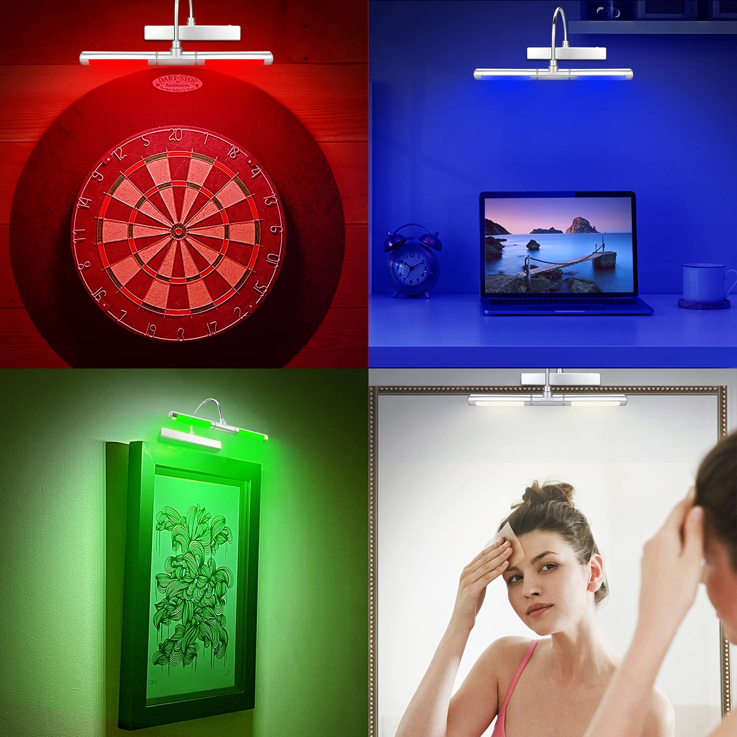 Luxsway Wireless Picture Lights For Paintings,Rechargeable Battery Art Display Light With Remote Control,Dimmable And Timer Off