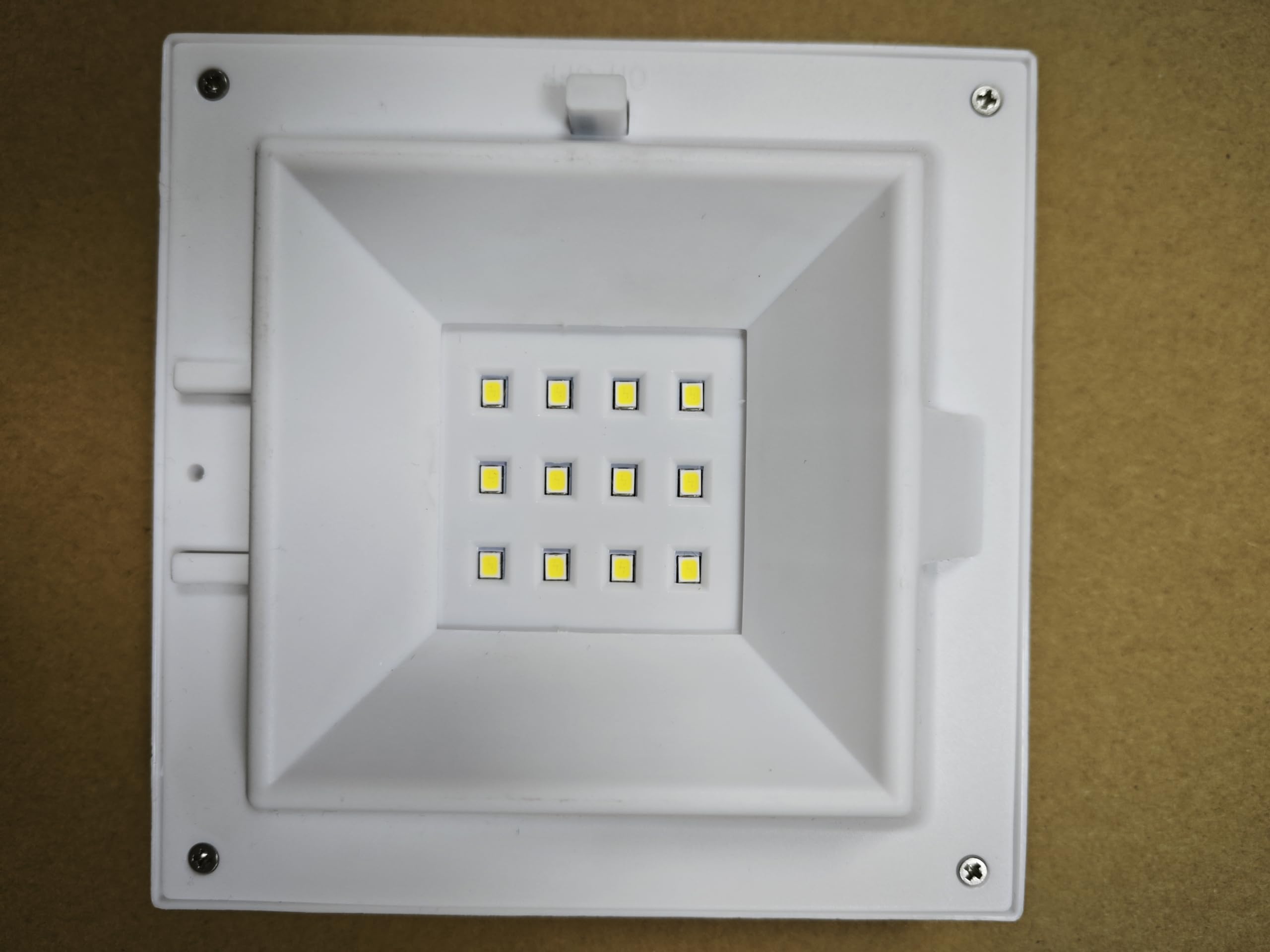 Falove 4 Pack White Solar Gutter Lights - 12 Leds Waterproof Outdoor Garden Pathway Lighting